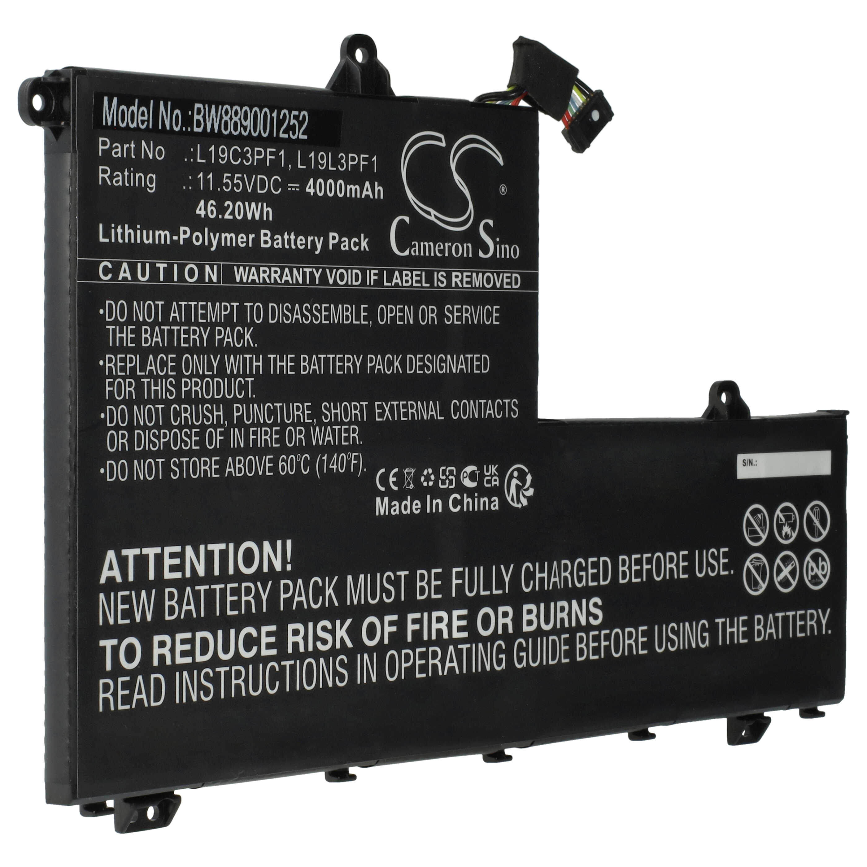 Akumulator do laptopa zamiennik Lenovo L19C3PF1, L19L3PF1, SB10V25242 - 4000 mAh 11,55 V LiPo