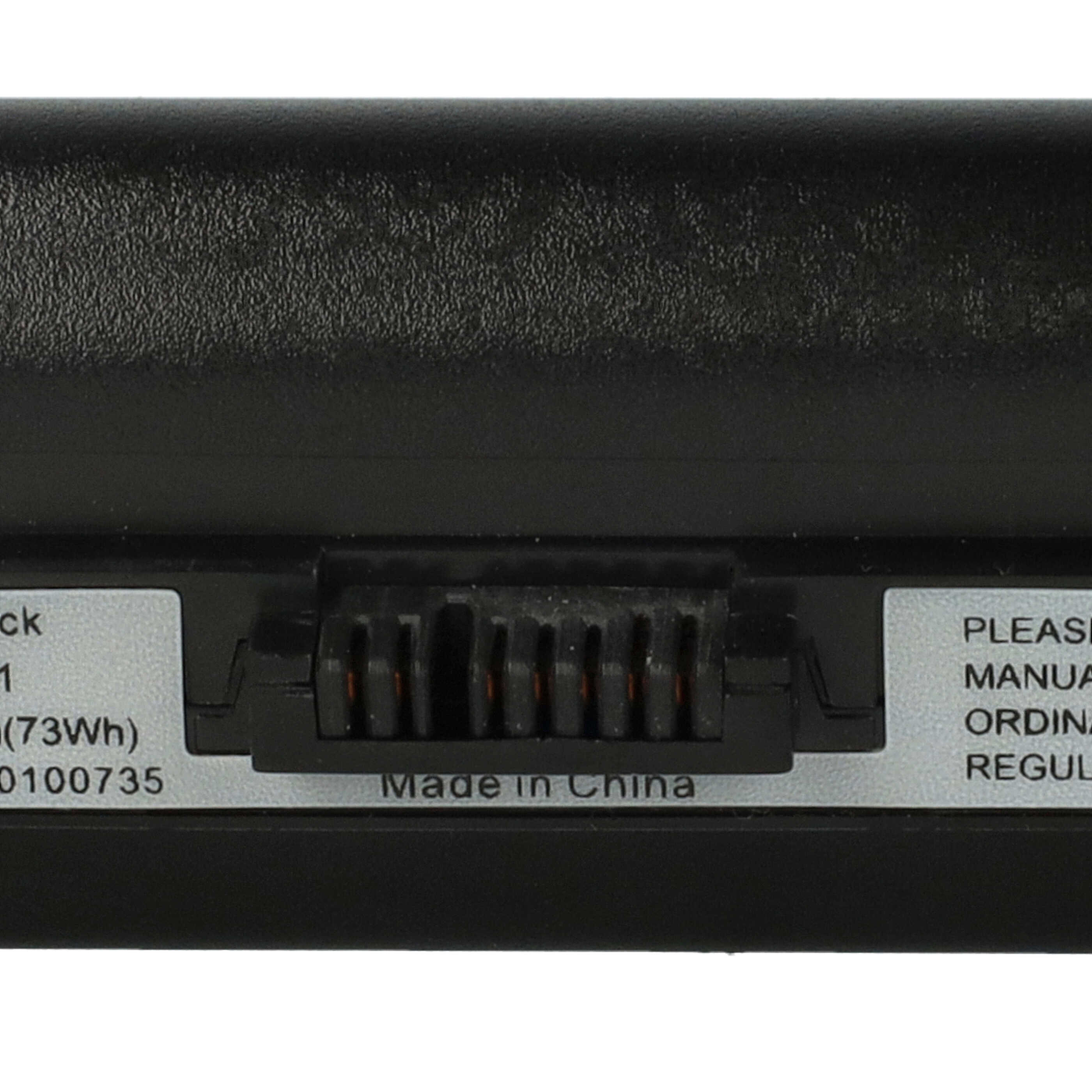 Batterie remplace Lenovo L08C3B21 pour ordinateur portable - 6600mAh 11,1V Li-ion, noir