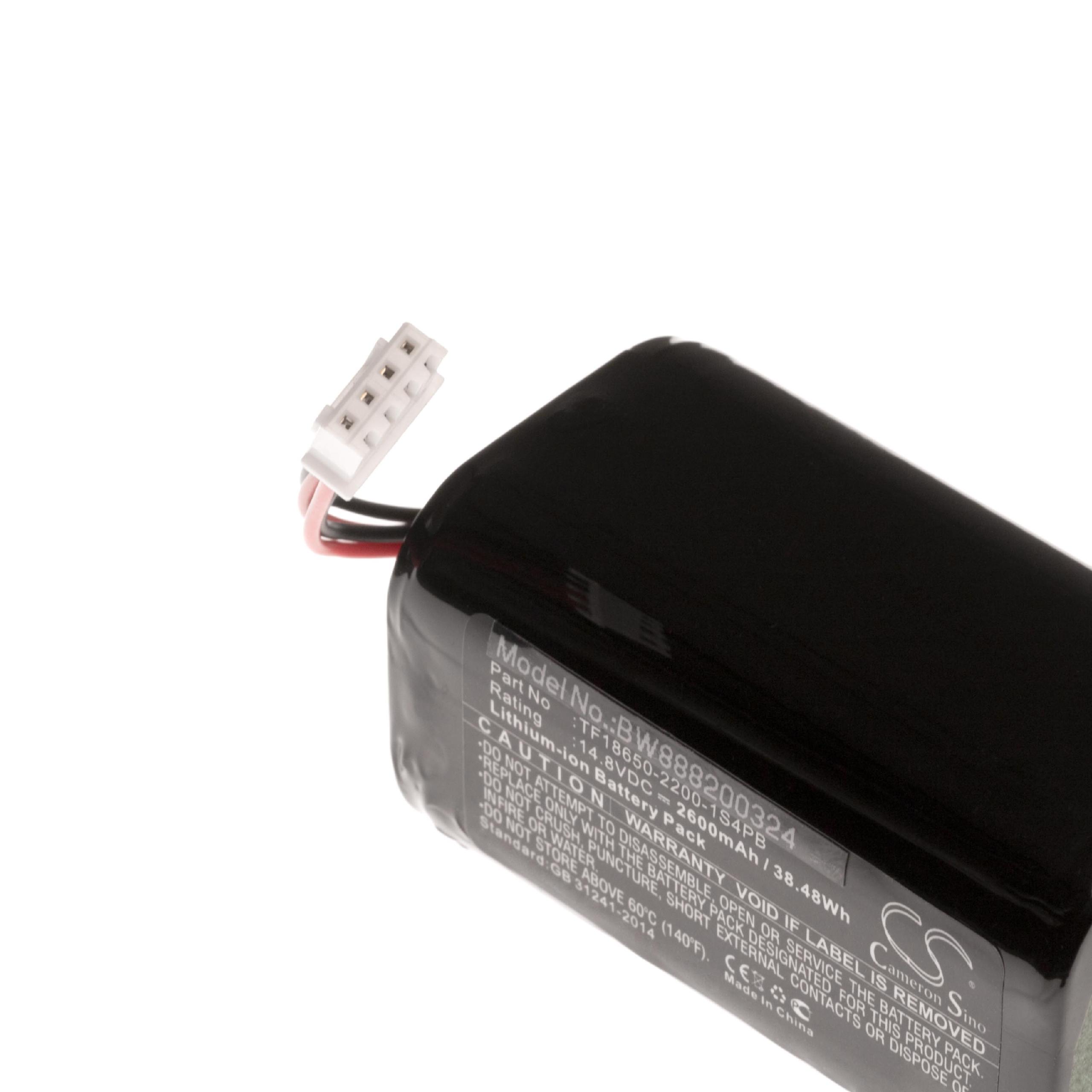  Battery replaces Audio Pro TF18650-2200-1S4PB for Audio ProLoudspeaker - Li-Ion 2600 mAh