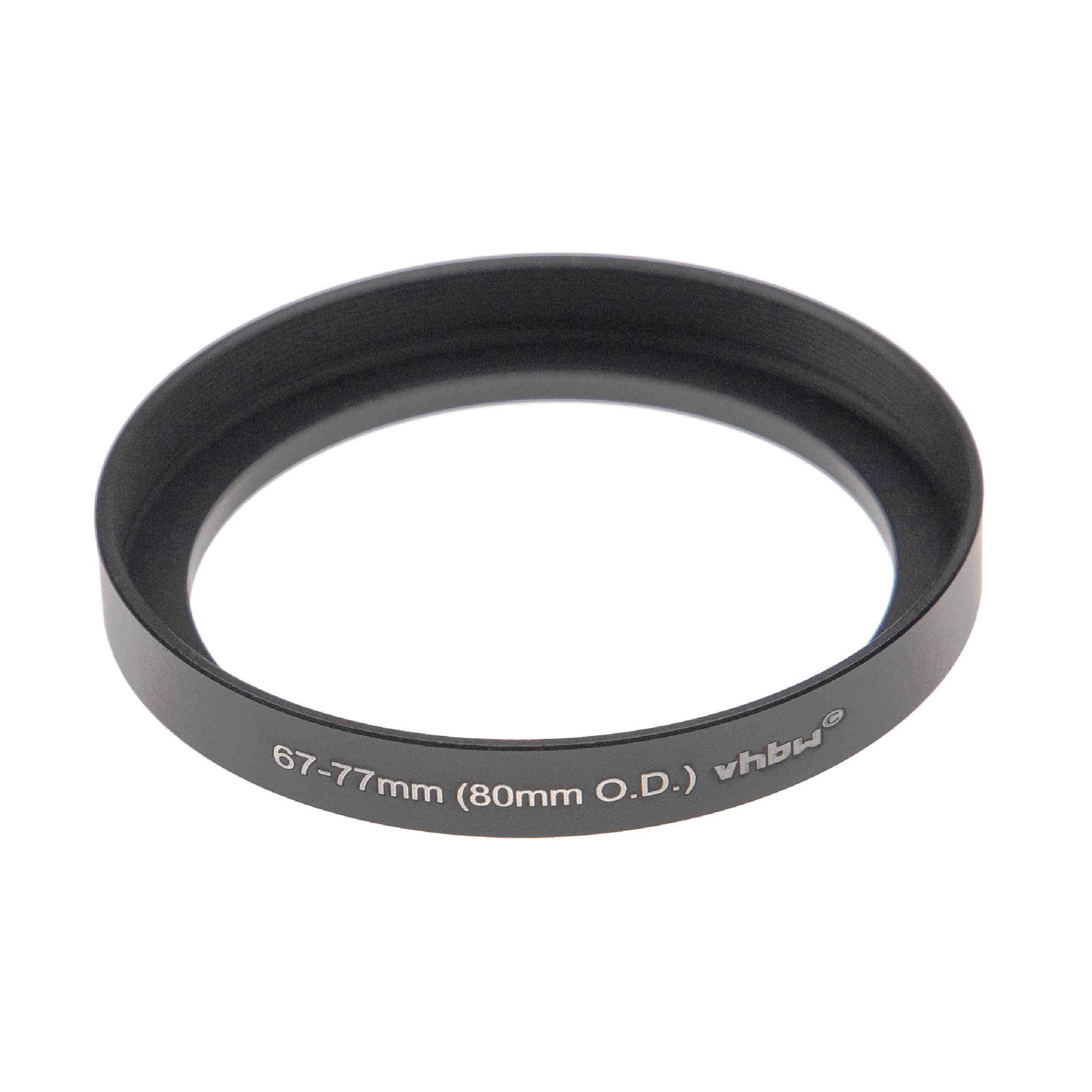 Step-Up Ring Adapter of 67 mm to 77 mm for matte box 80 mm O.D. - Filter Adapter