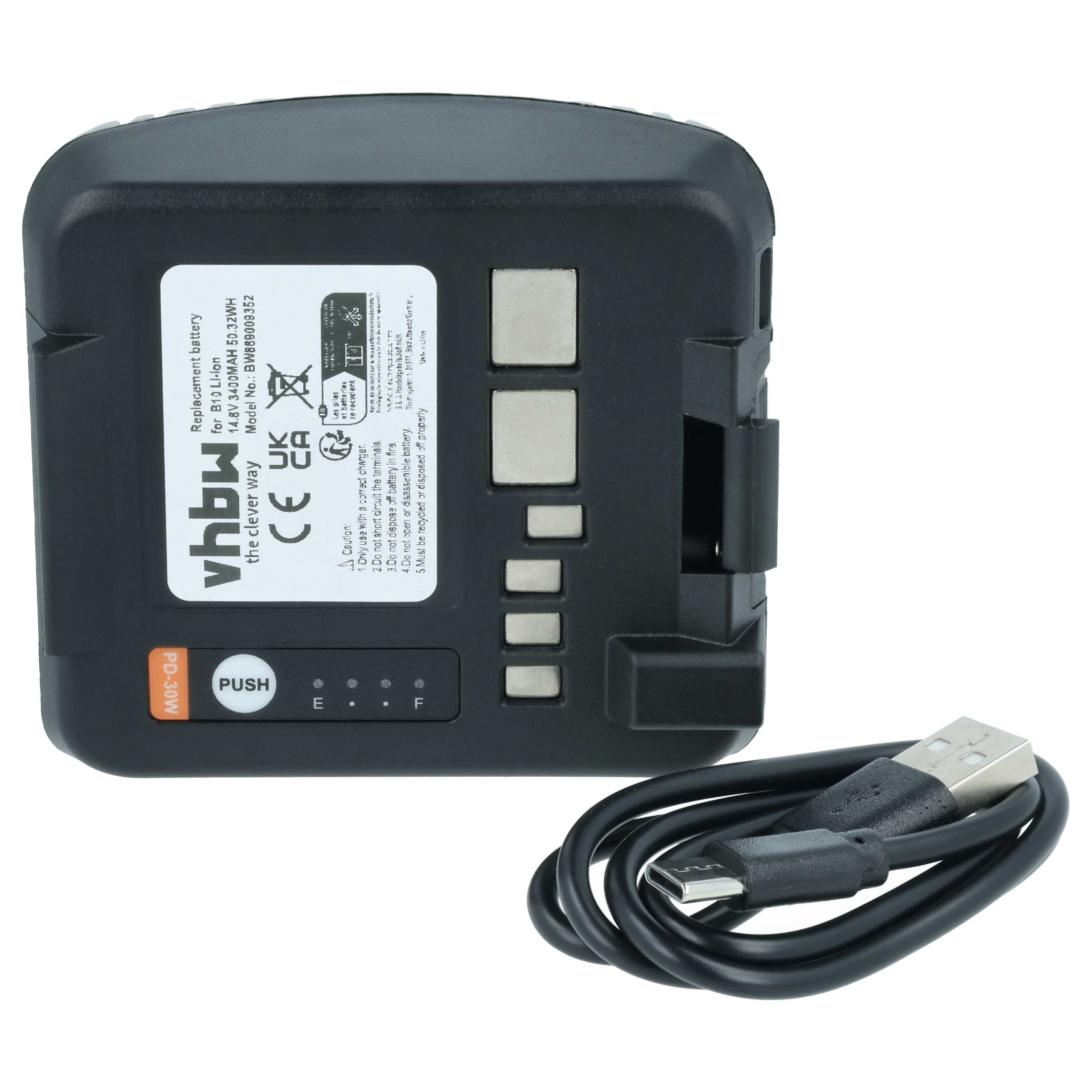 Akku für Kamera wie Profoto B10 u.a., Li-Ion, 14.8 V, 3400 mAh