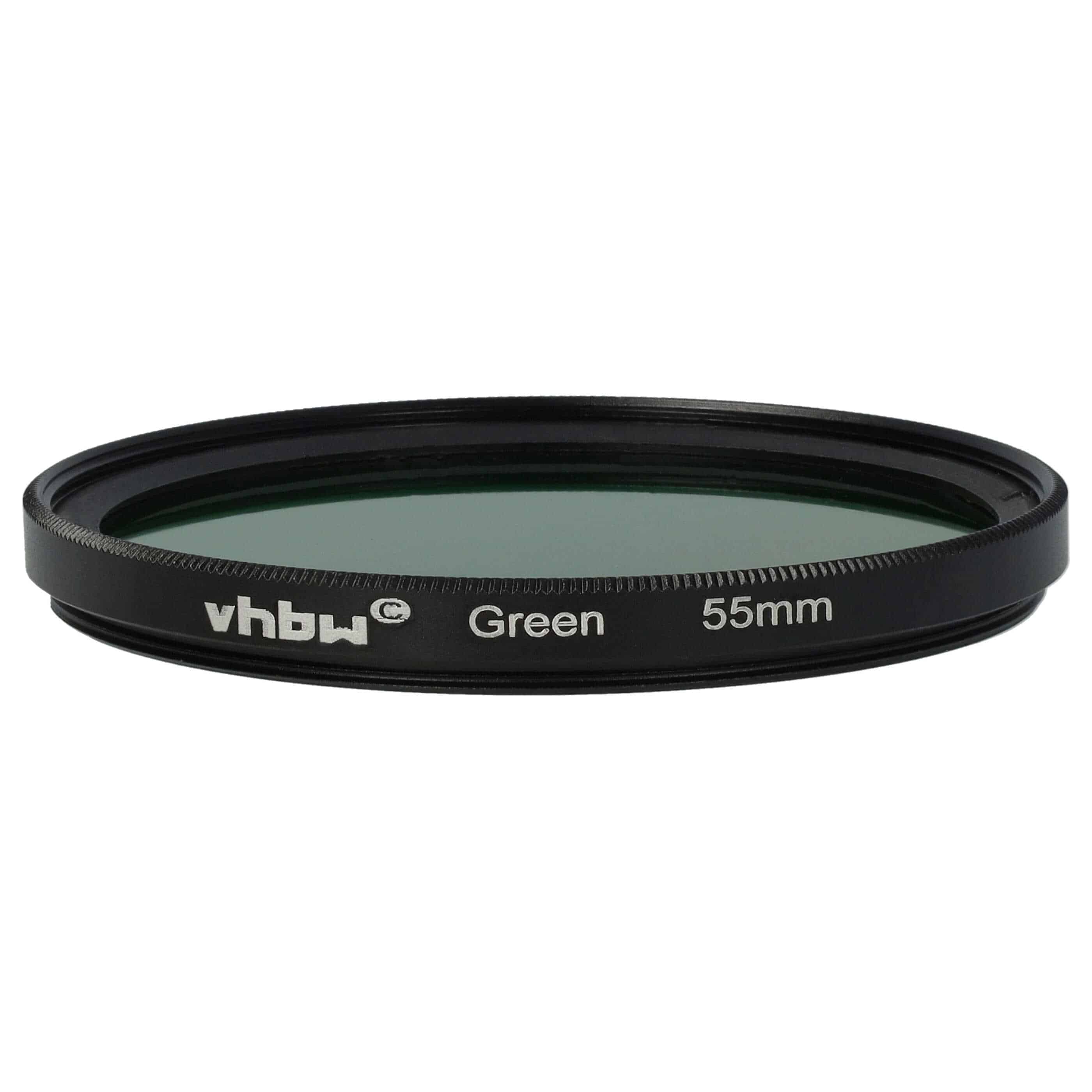 Filtro colorato per obiettivi fotocamera con filettatura da 55 mm - filtro verde