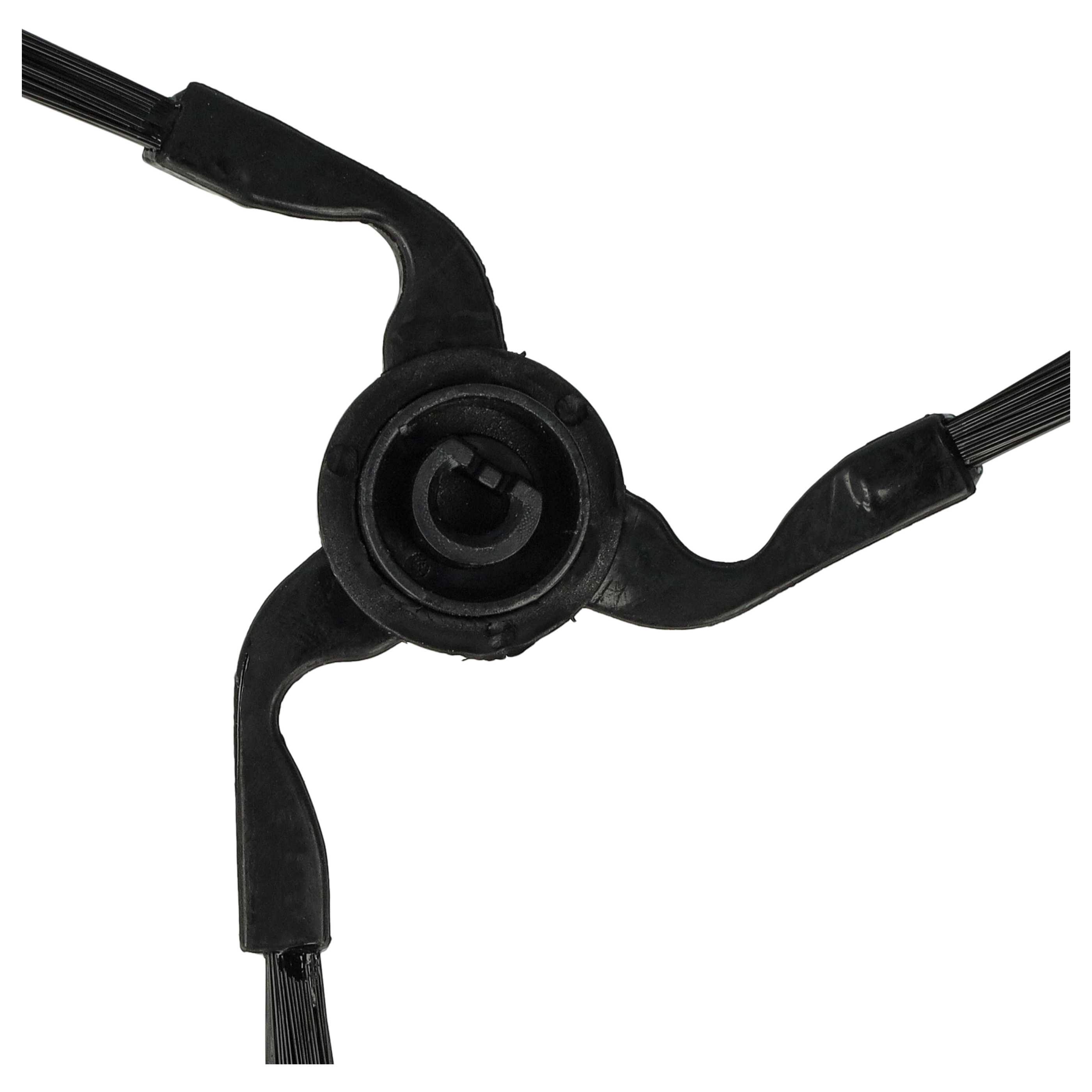 4x Side Brush replaces Miele 9724010, RX1-SB, RX-SB2 for Miele Robot Vacuum Cleaner etc. - 3-armed, black