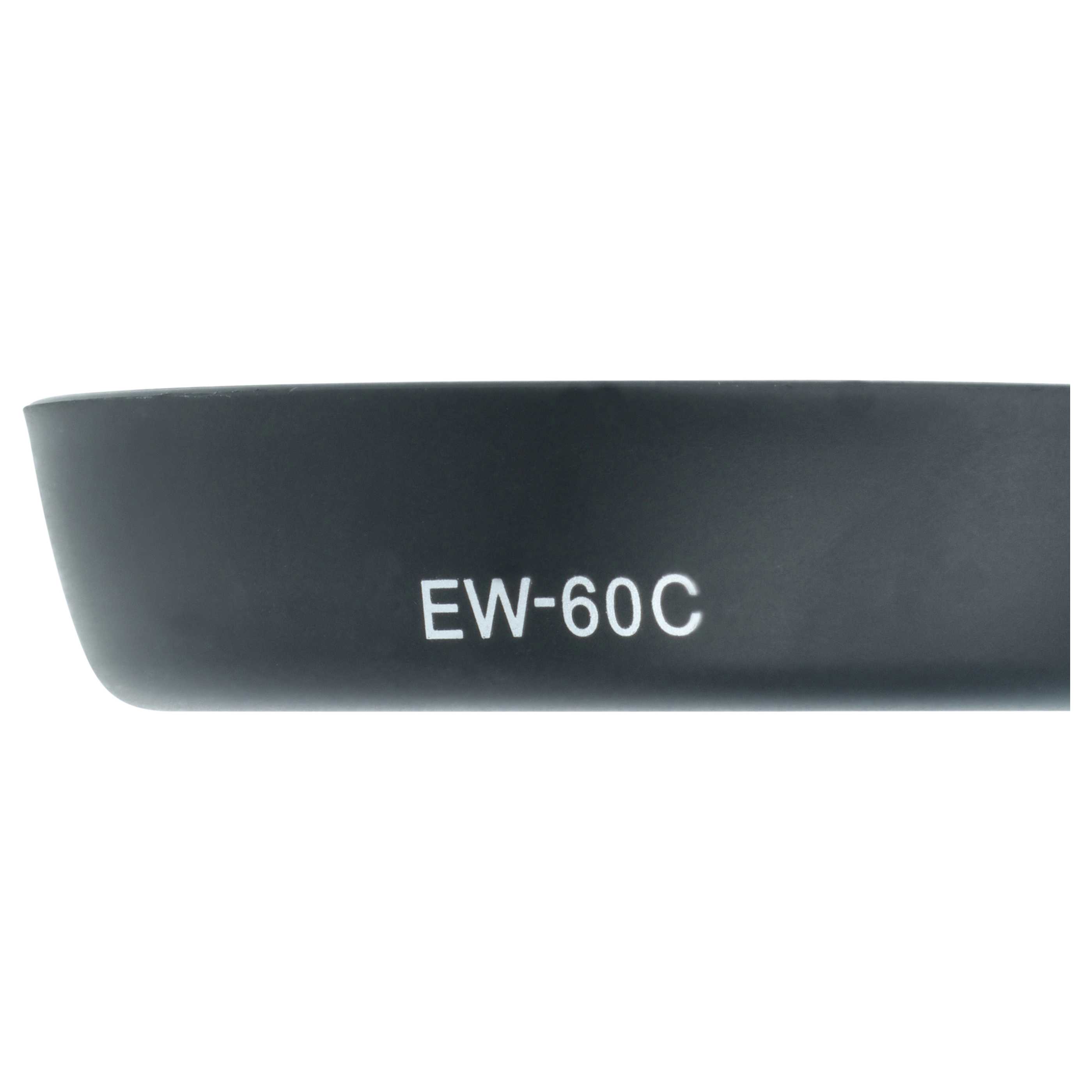 Lens Hood replaces Canon EW-60C for Canon Lens with 58 mm Diameter, plastic, black