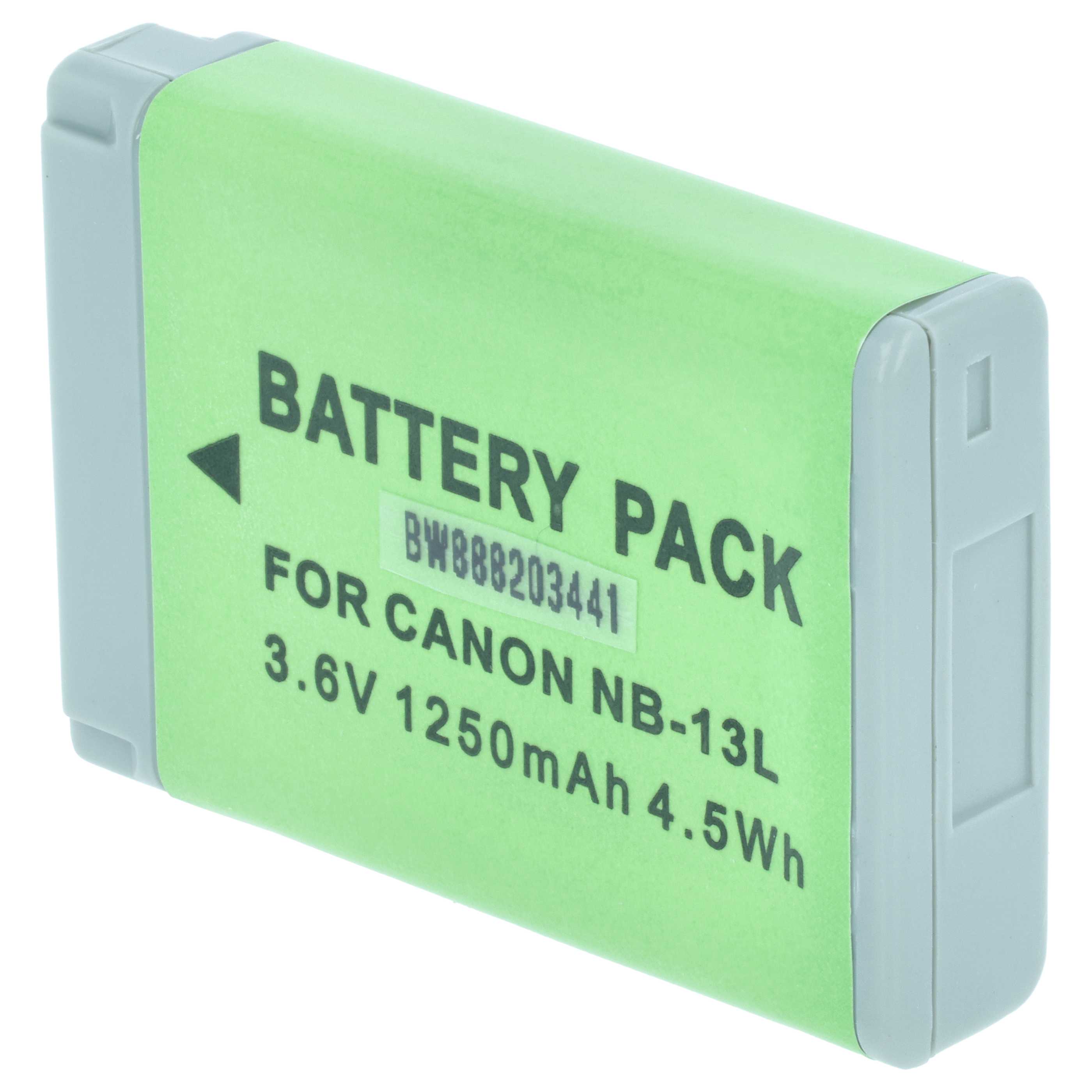 Battery replaces Canon NB-13L - 1250mAh, 3.7V, Li-Ion