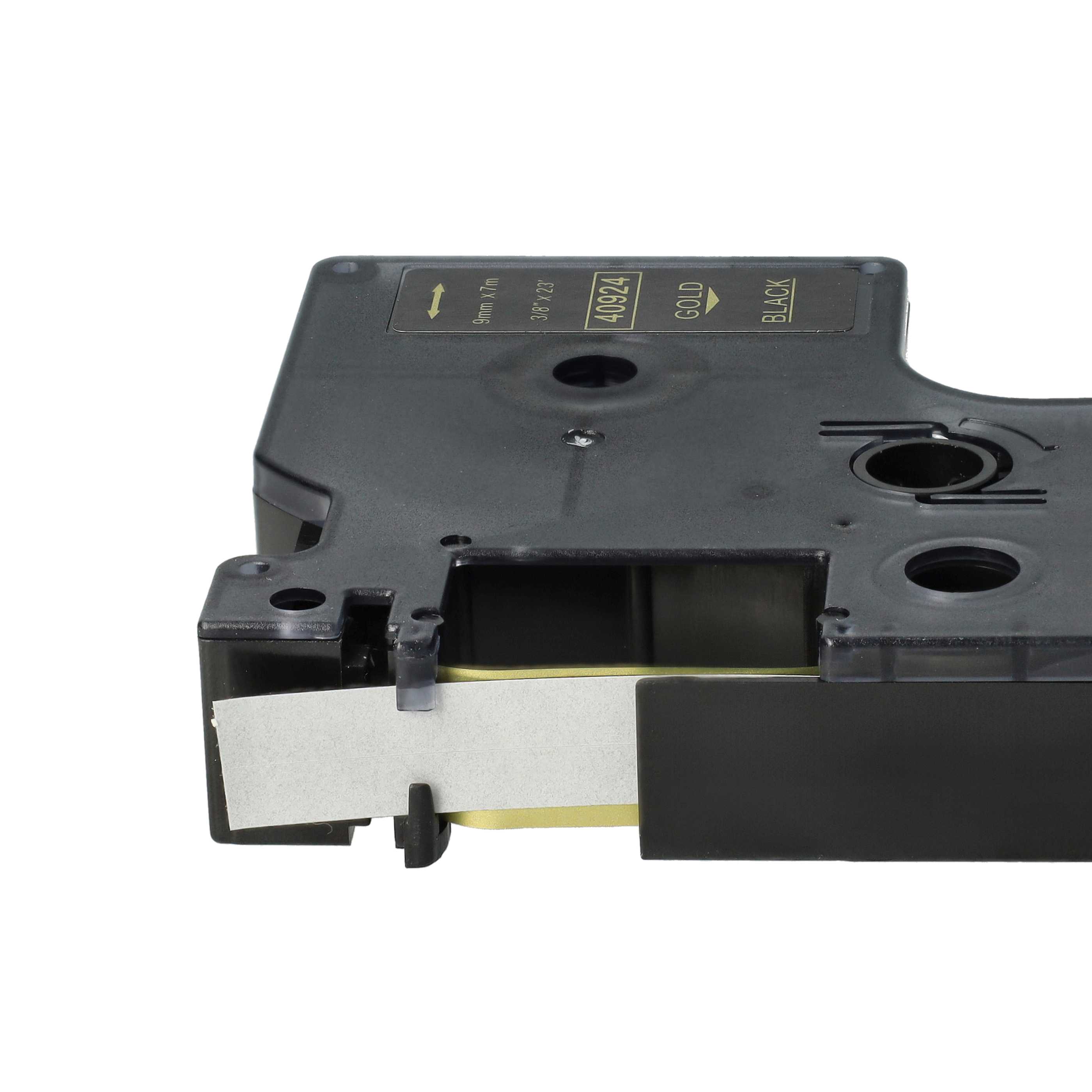 Label Tape replaces Dymo 40924, D1 - 9 mm Gold to Black