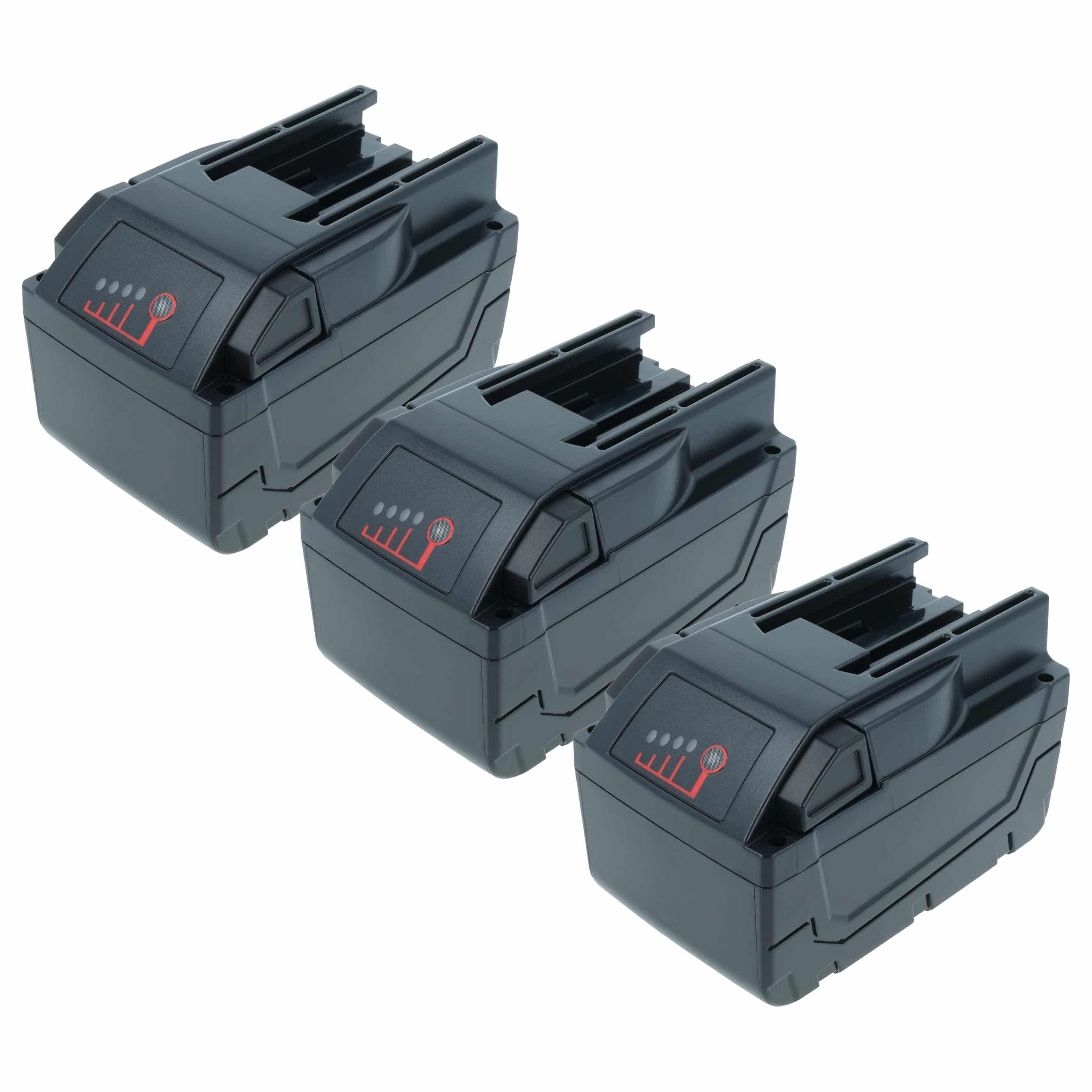 3x Battery replaces AEG Milwaukee 48-11-2830, 48-11-1830 Electric Power Tool - 2000 mAh, 28 V, Li-Ion