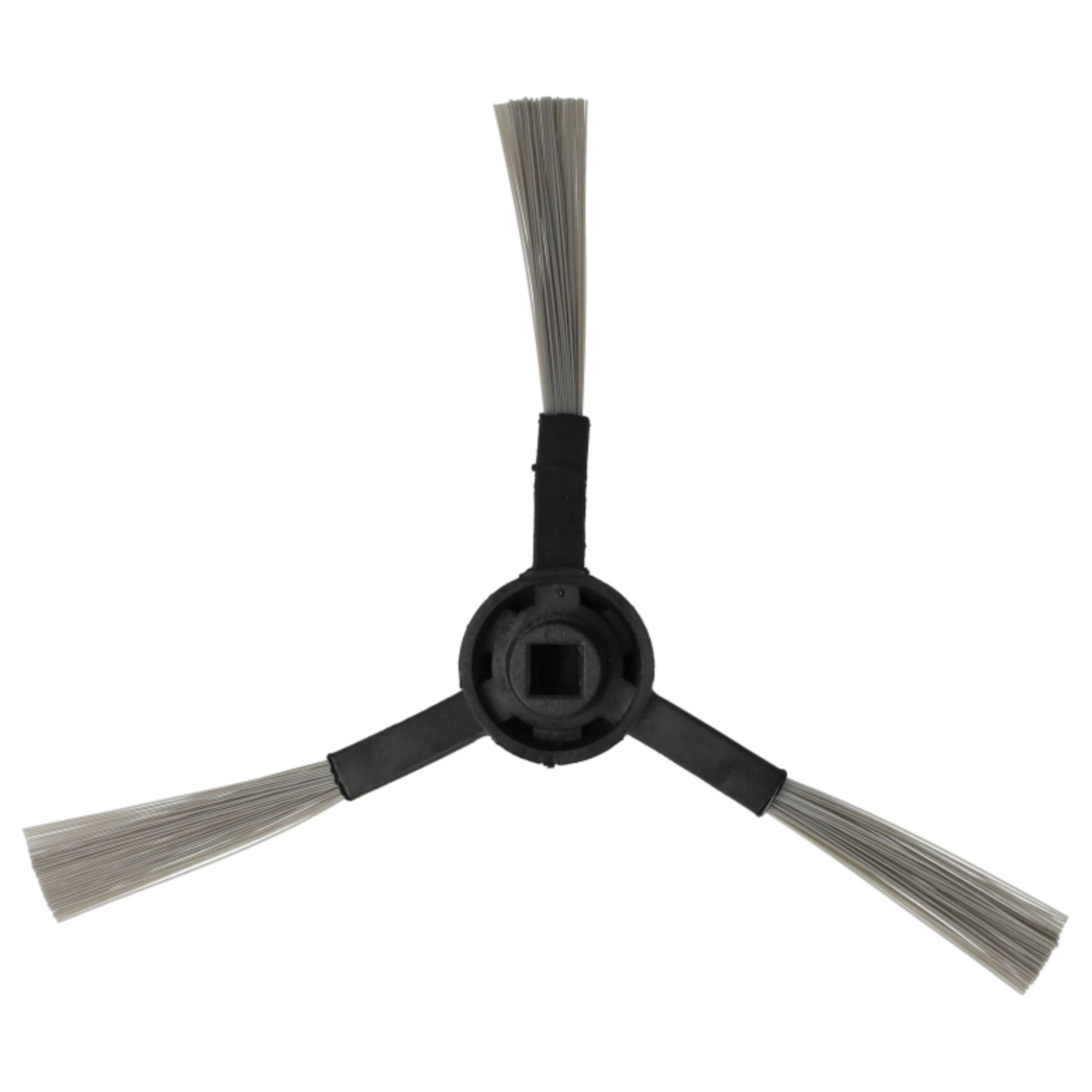 2x Side Brush suitable for Proscenic, Cecotec, Xiaomi 3490/4090 Robot Vacuum Cleaner etc. - 3-armed, black