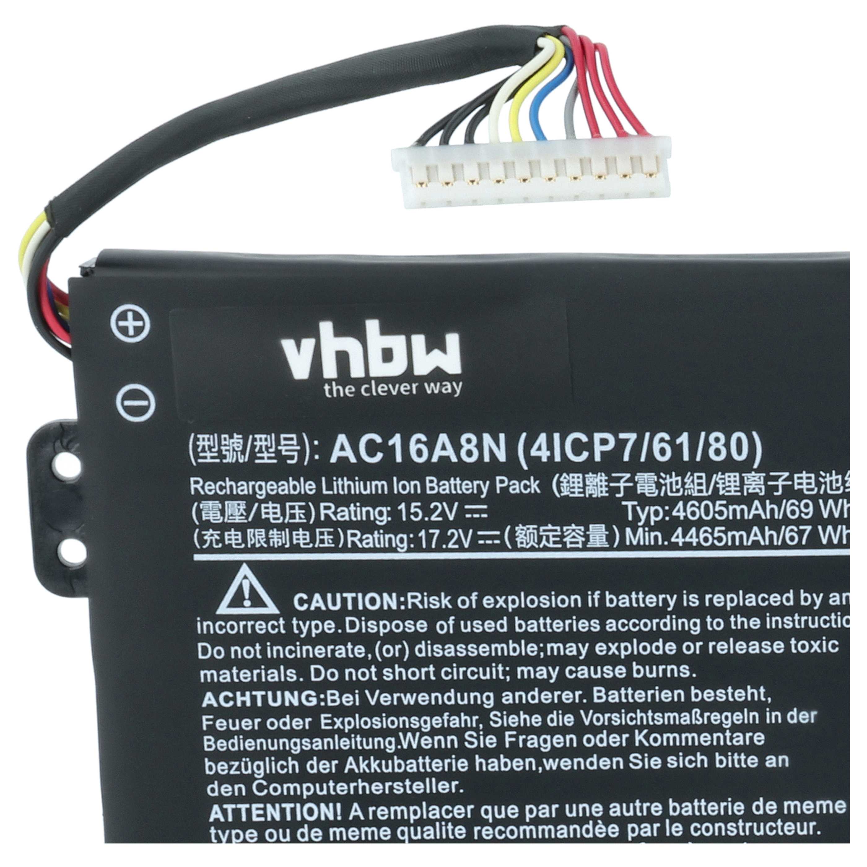 Akumulator do laptopa zamiennik Acer KT.0040G.009, AC16A8N - 4400 mAh 15,2 V Li-Ion, czarny