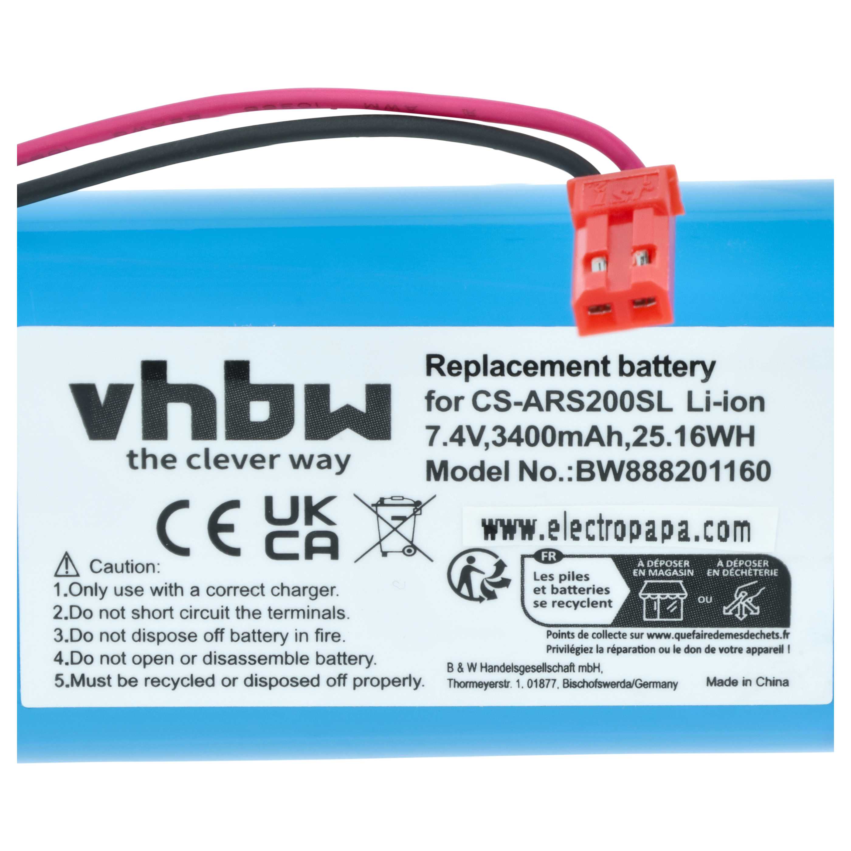 Batería (pack) para vaporizador Arizer - 3400 mAh 7,4 V Li-Ion