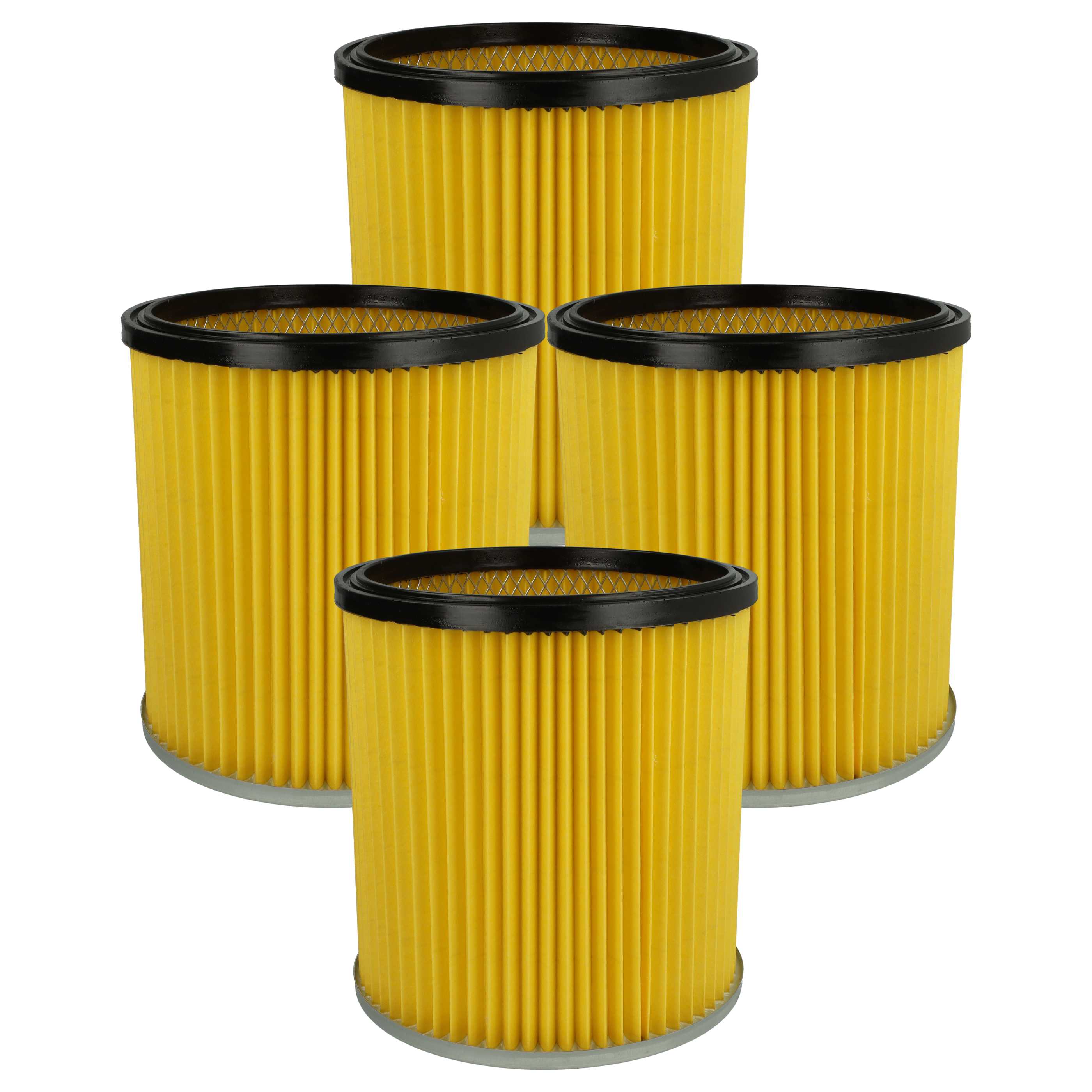 4x Filtro reemplaza Kärcher 6.414-354.0, 6.414-335.0 para aspiradora Dewalt, amarillo