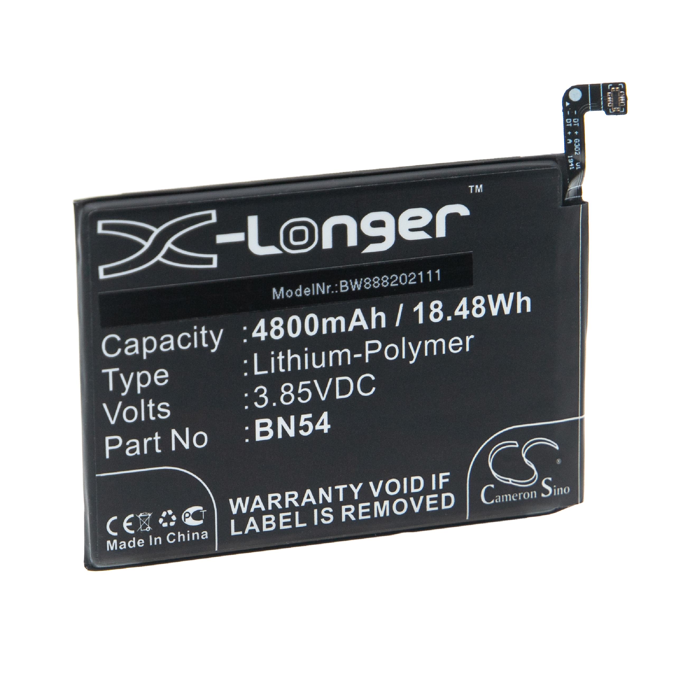 Mobile Phone Battery Replacement for Xiaomi BN54 - 4800mAh 3.85V Li-polymer