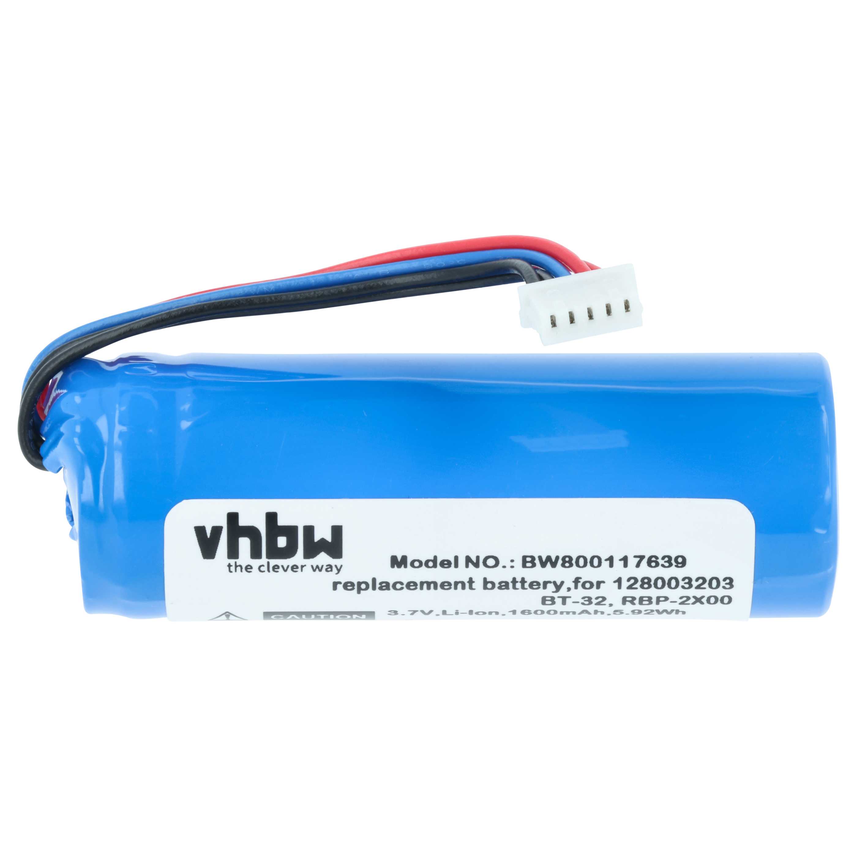 2x Battery replaces Datalogic BT-32, 128003203, RBP-2X00 for Datalogic Barcode Scanner POS - 1600 mAh 3.7 V