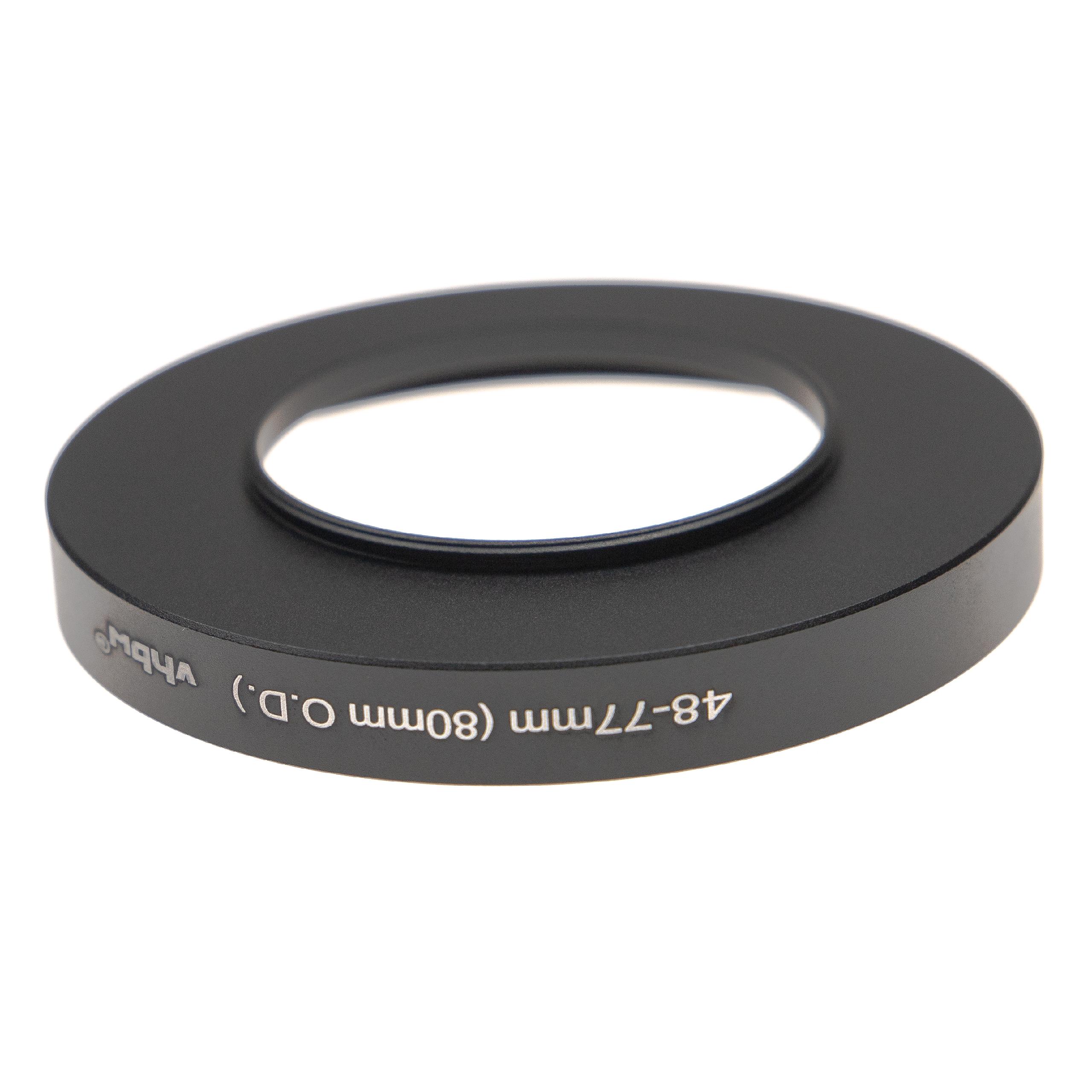 Step-Up-Ring Adapter 48 mm auf 77 mm passend für Matte Boxen 80 mm O.D. - Filteradapter