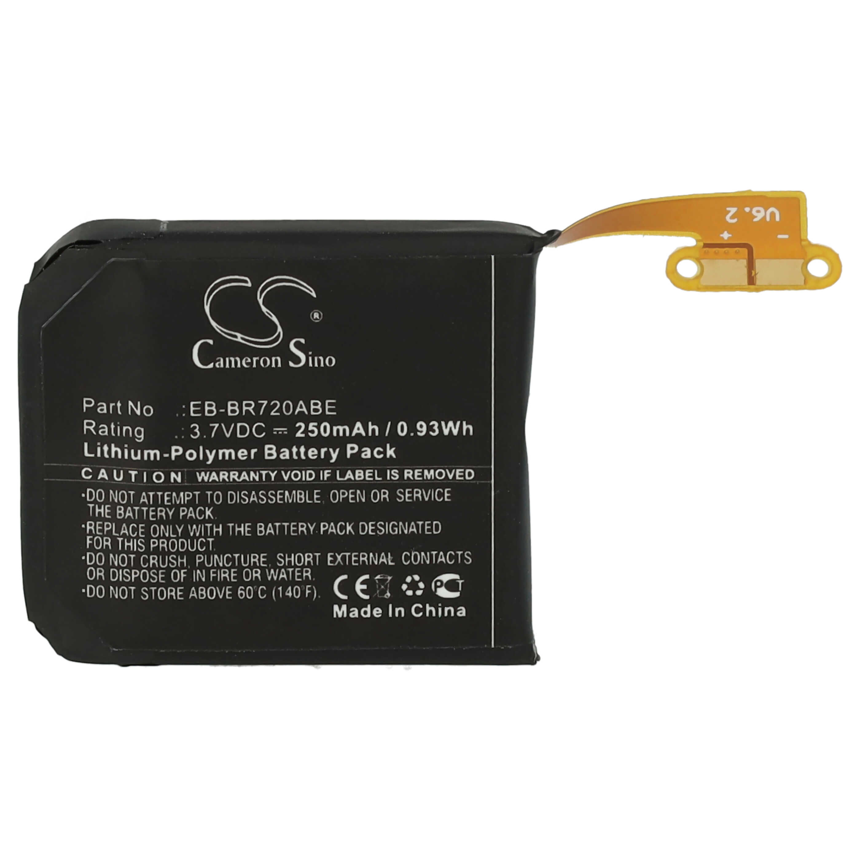 Smartwatch Battery replaces Samsung EB-BR720ABE - 250 mAh 3.7 V Li-polymer + Tools