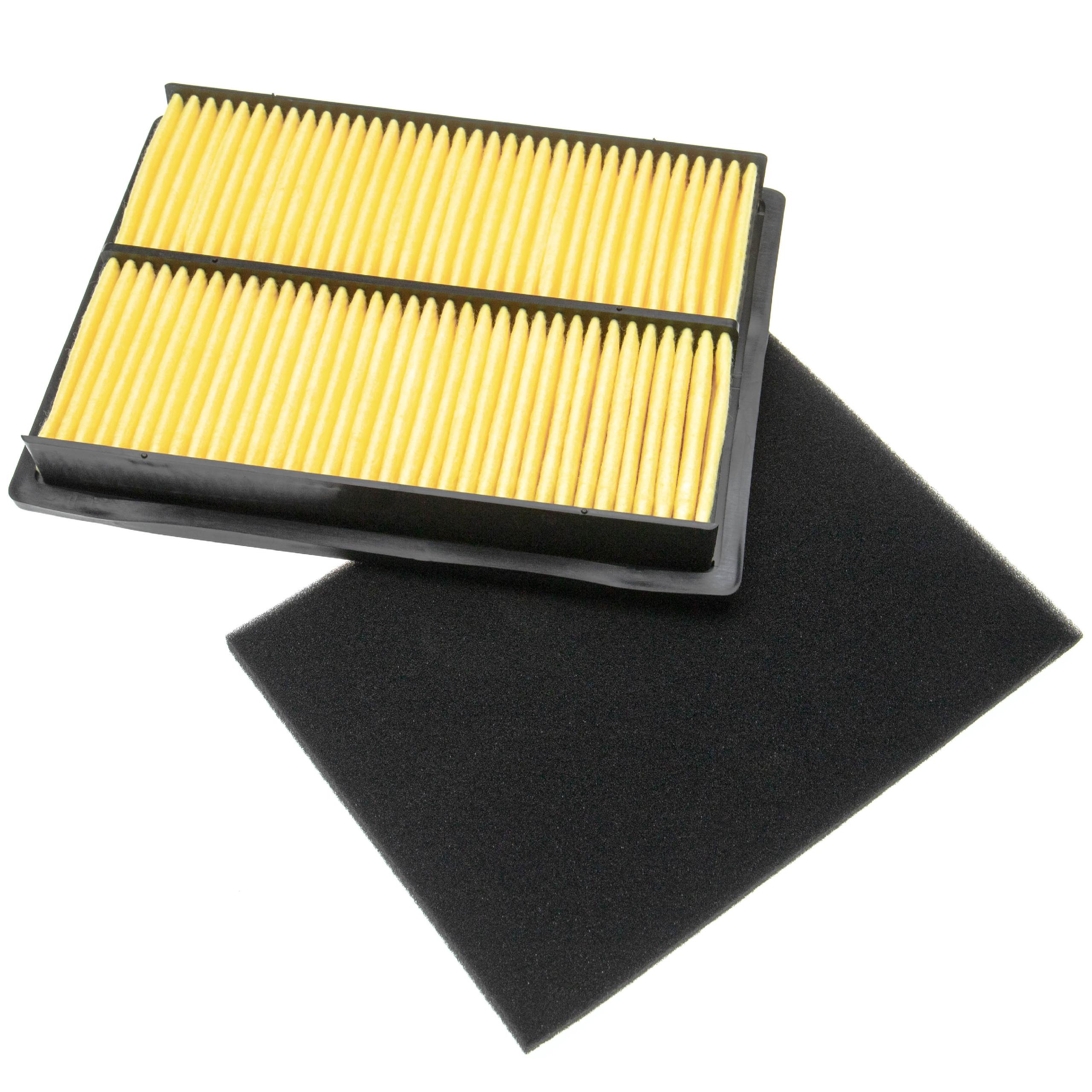 Filter Set as Spare for Honda 17210-ZJ1-842, 17210-ZJ1-841 for Lawn Tractor - 1x pre-filter, 1x air filter