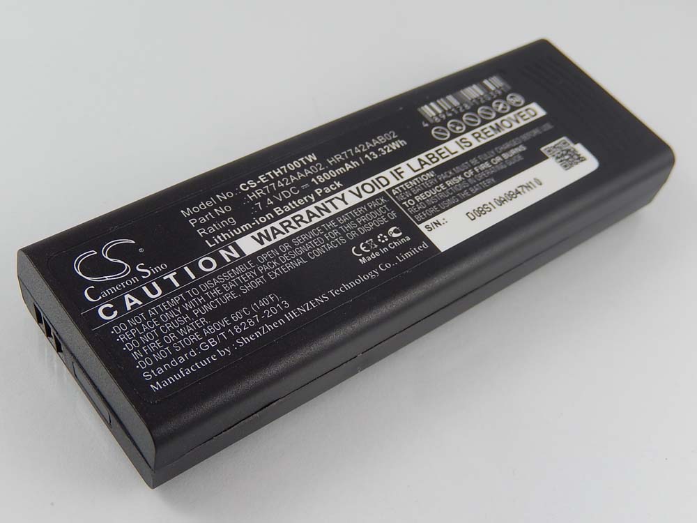 Radio Battery Replacement for EADS HR7742AAA02, HR7742AAB02 - 1800mAh 7.4V Li-Ion