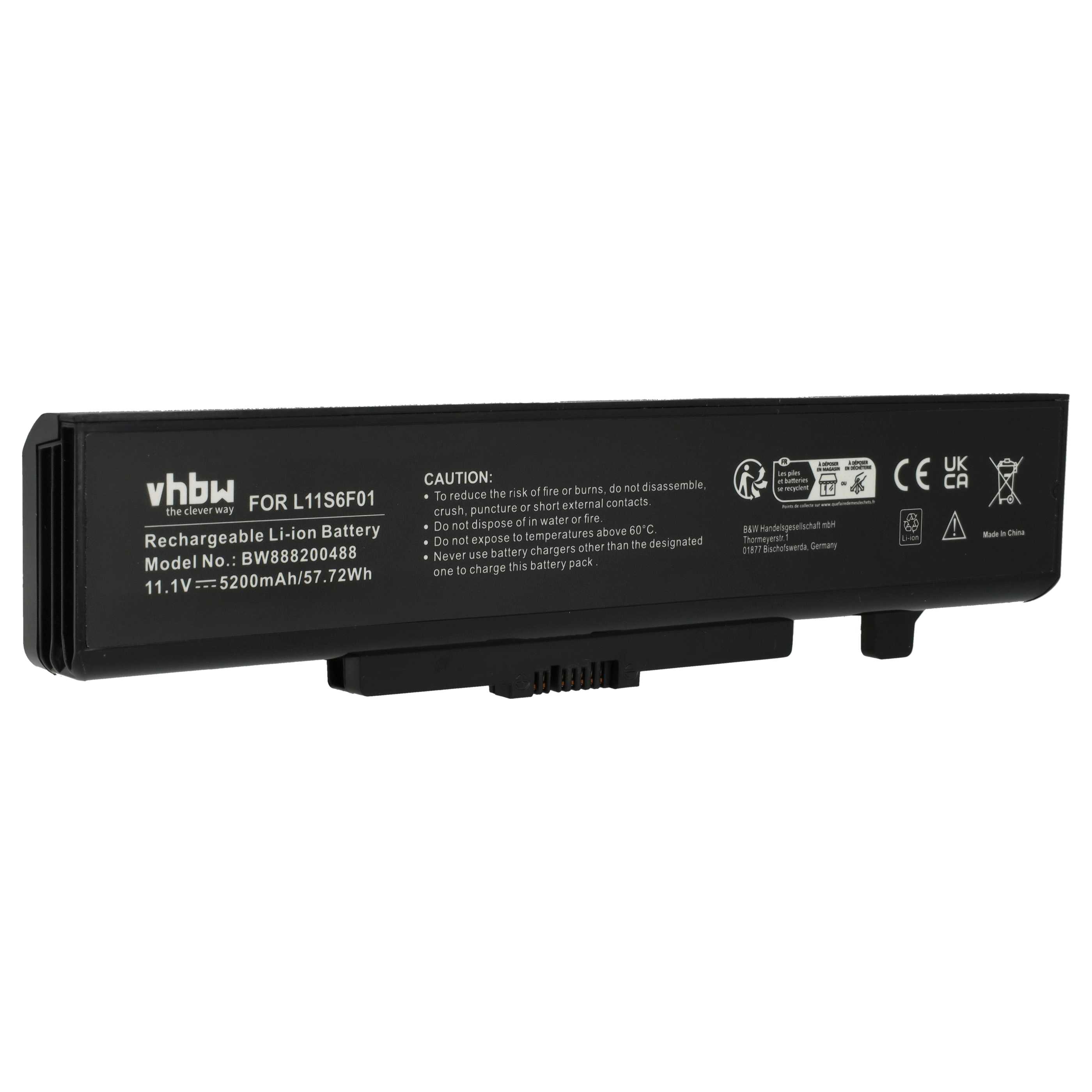 Akumulator do laptopa zamiennik Lenovo 0A36311, 121000675, 121500047 - 5200 mAh 11,1 V Li-Ion, czarny