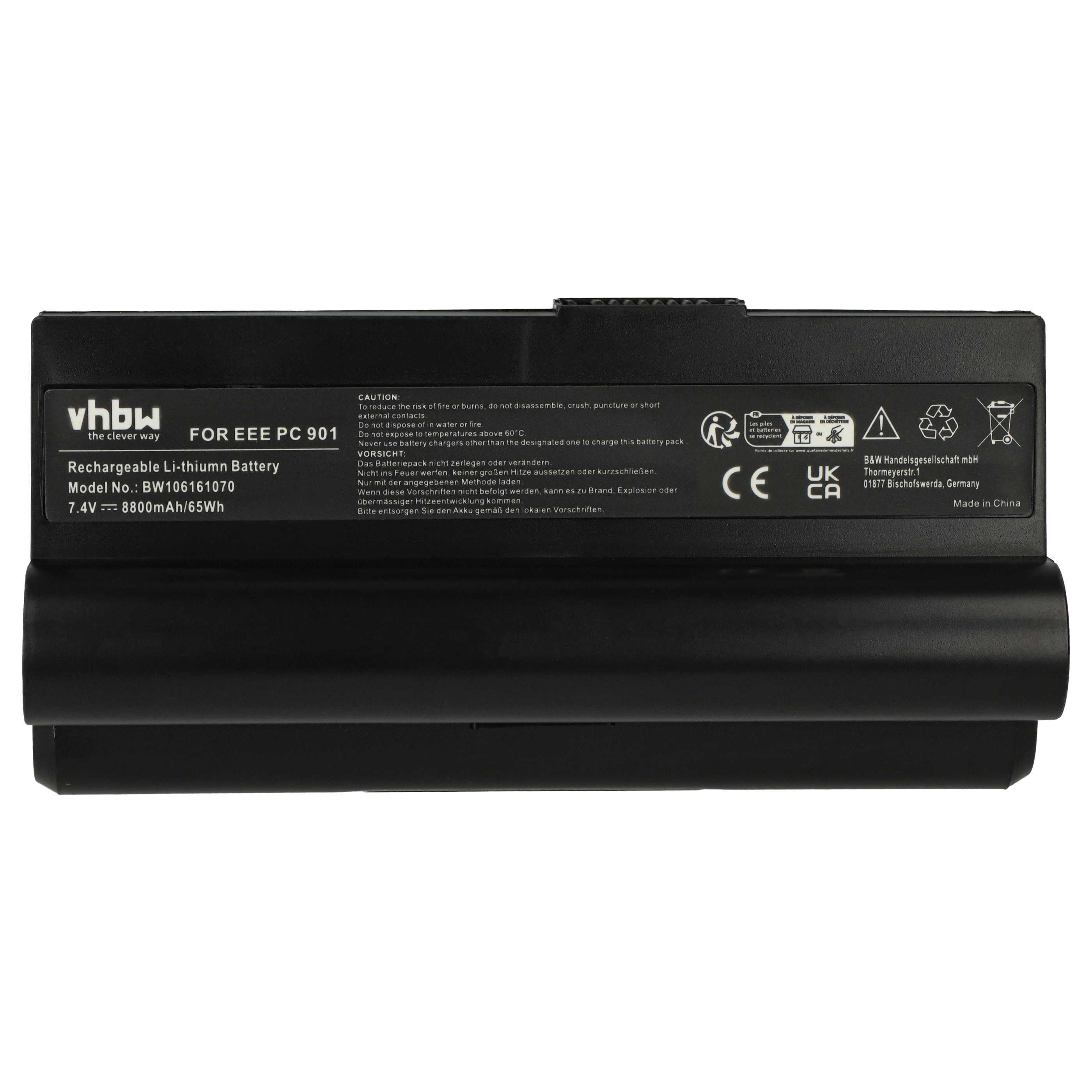 Akumulator do laptopa zamiennik Asus A22-701, P22-900, A22-700 - 8800 mAh 7,4 V Li-Ion, czarny
