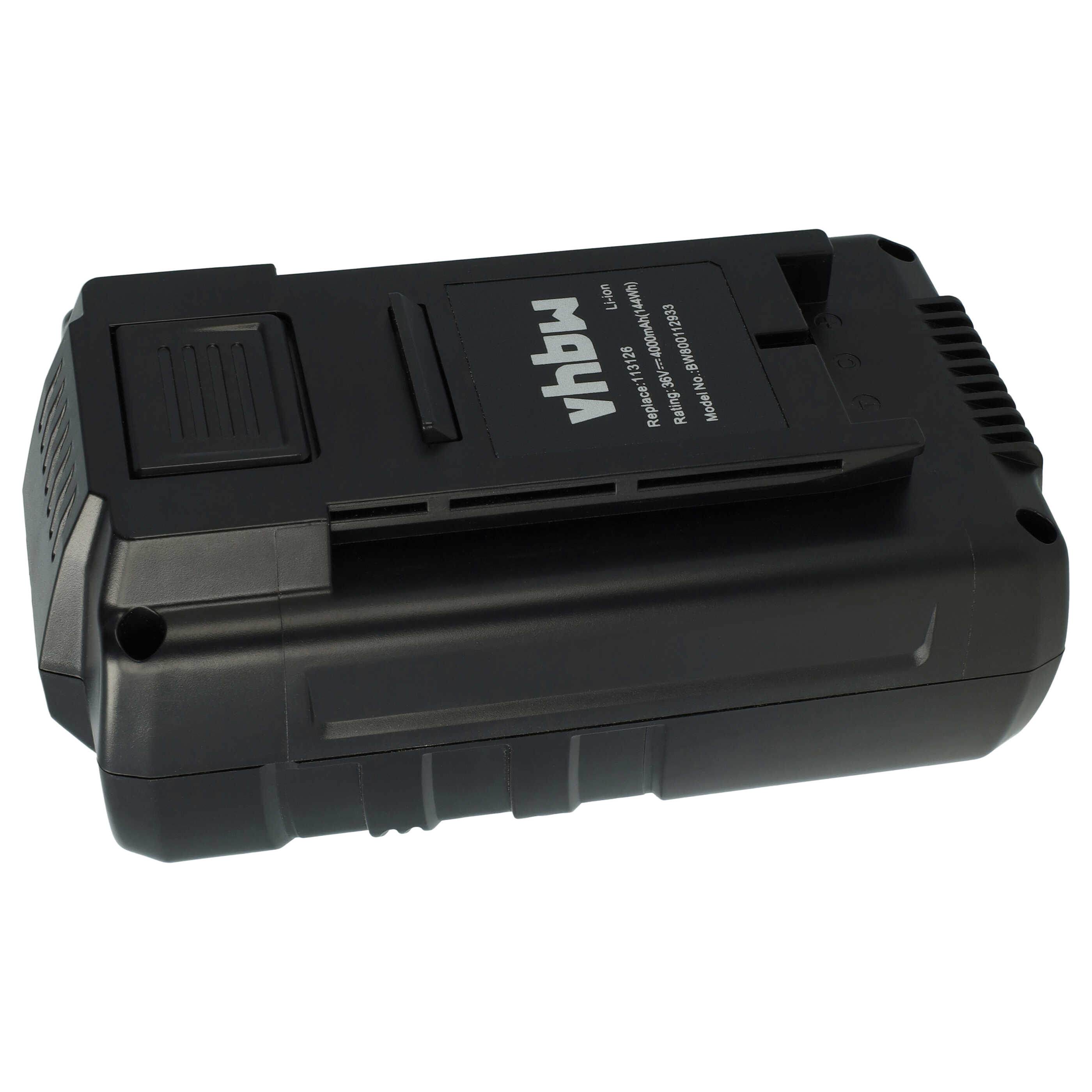 Lawnmower Battery Replacement for AL-KO 113280, 9113280, B150, 113124, 113126 - 4000mAh 36V Li-Ion, black