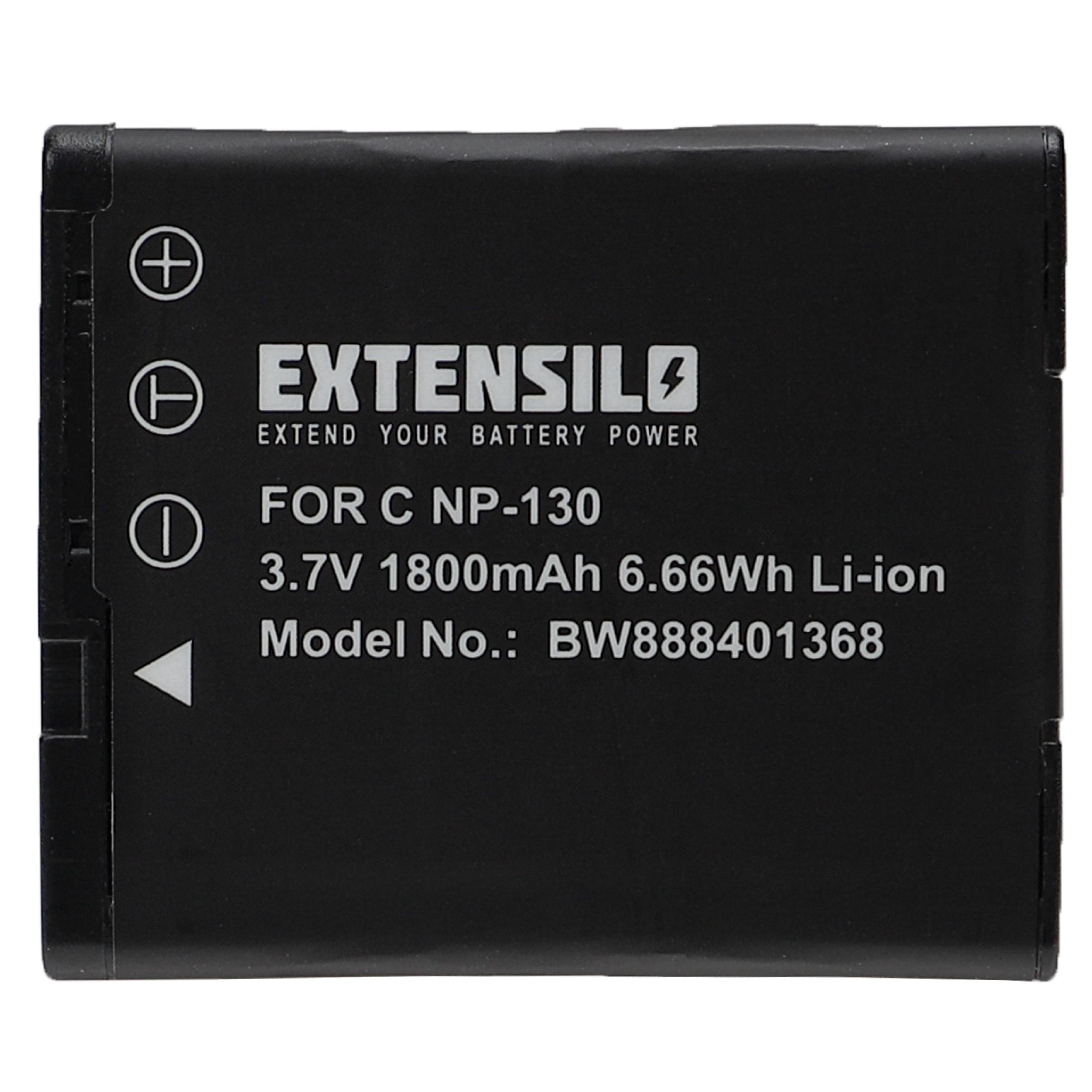 Batería reemplaza Casio NP-130, NP-130A para cámara Casio - 1800 mAh 3,7 V Li-Ion