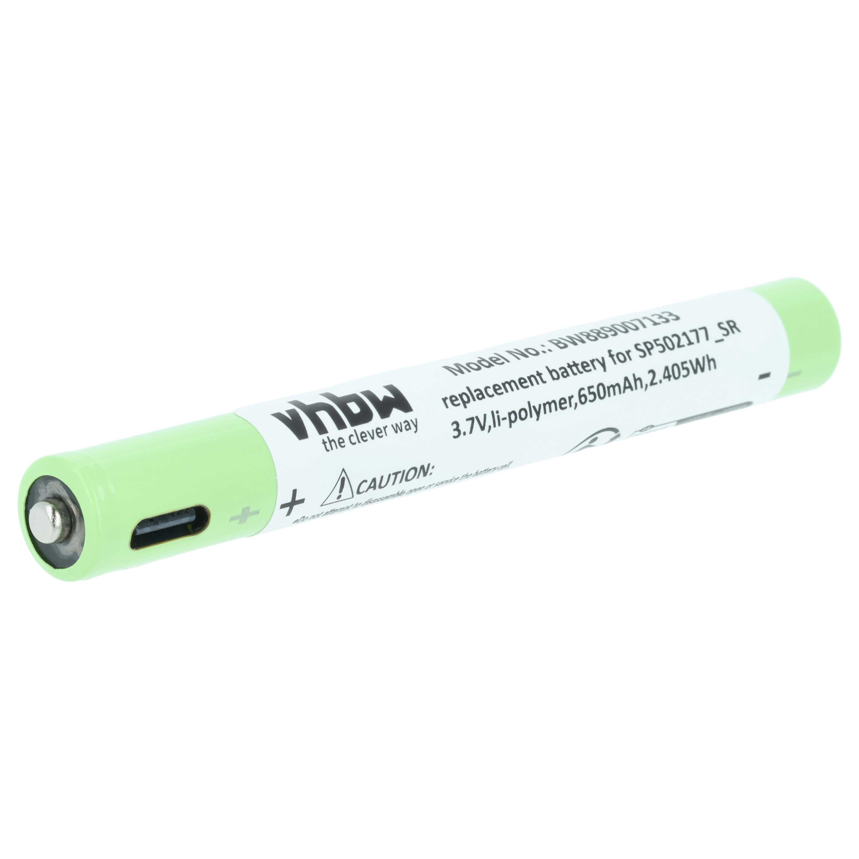 Batería reemplaza Ledlenser SP502177_SR para linterna (650 mAh, 3,7 V, Li-Polímero)