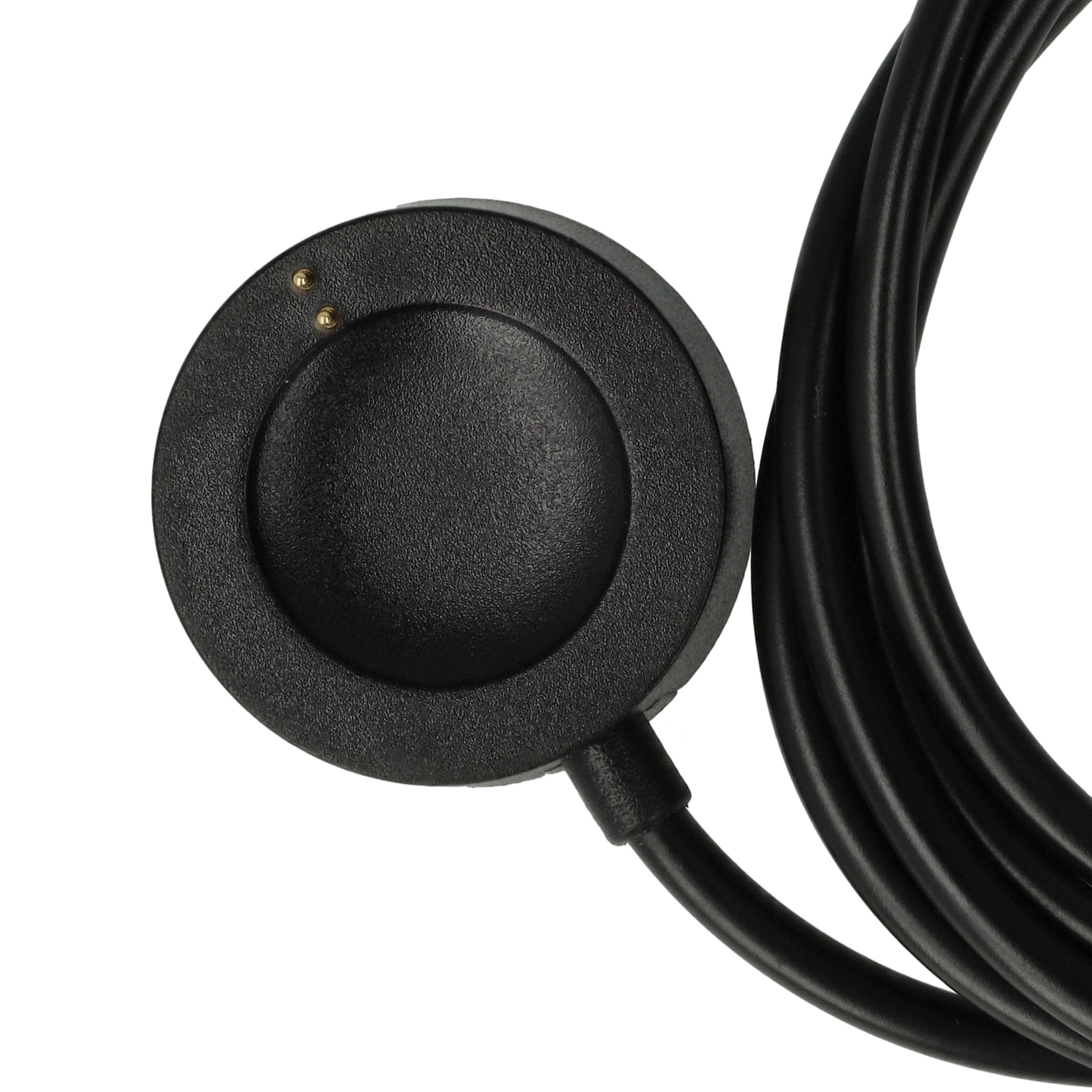 Cable de carga USB reemplaza Emporio Armani ART9801 para smartwatch Fossil - negro magnético 100 cm