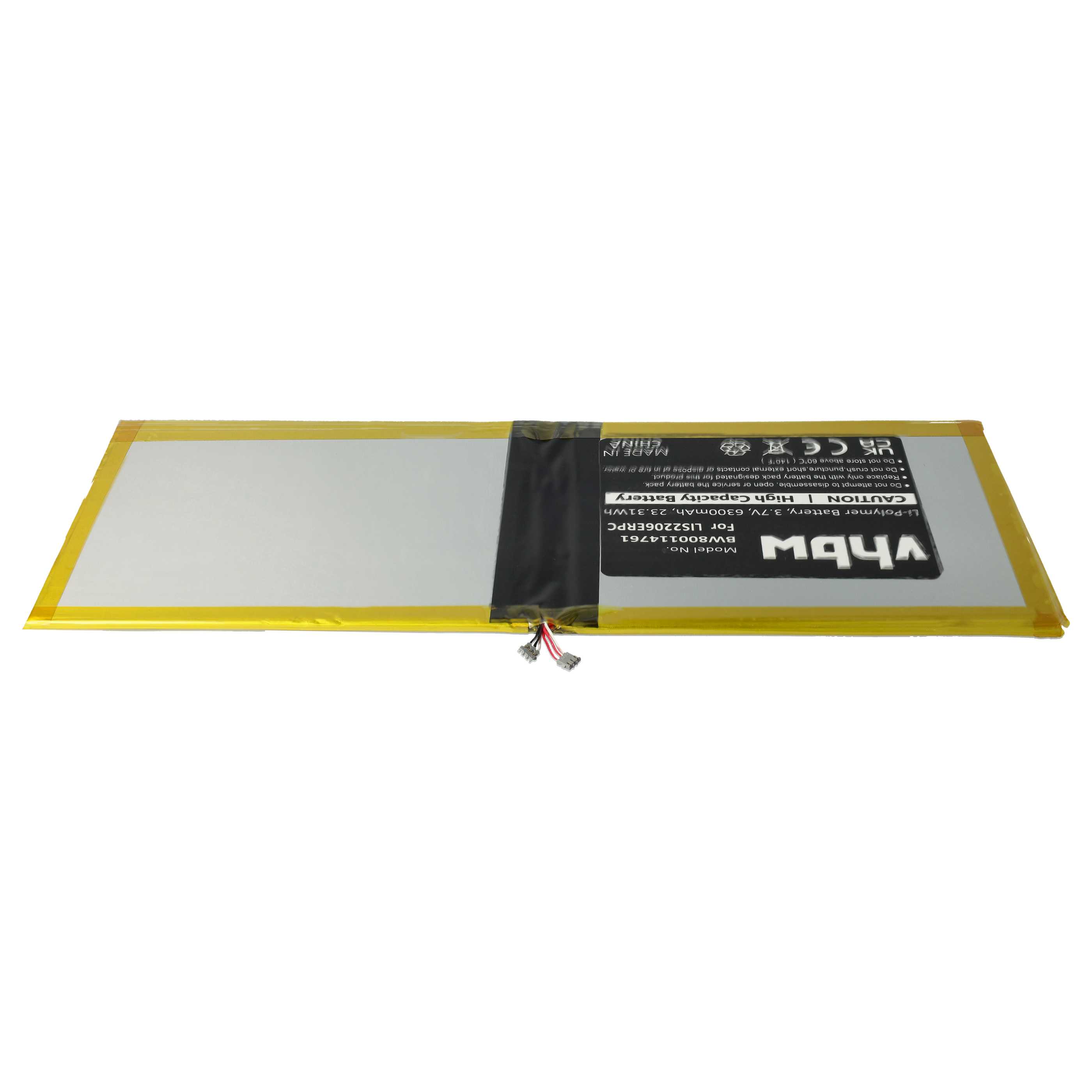 Tablet Battery Replacement for Sony LIS2206ERPC, 1277-3631.1B, 1ICP3/102/112-2 - 6000 mAh 3.8 V Li-polymer