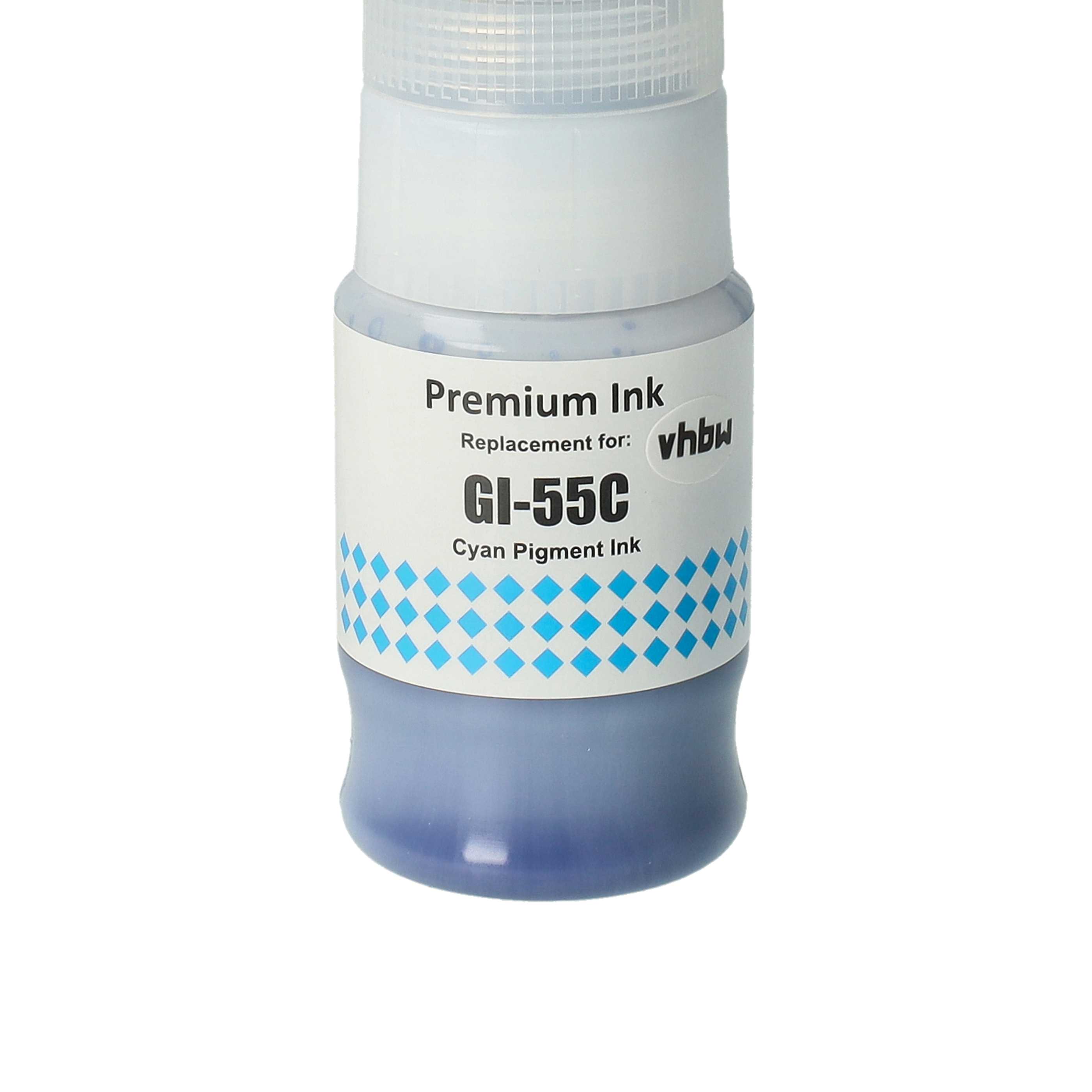 Nachfülltinte Cyan als Ersatz für Canon GI-55C, 6289C001 für Canon Drucker - Pigmentiert, 40ml
