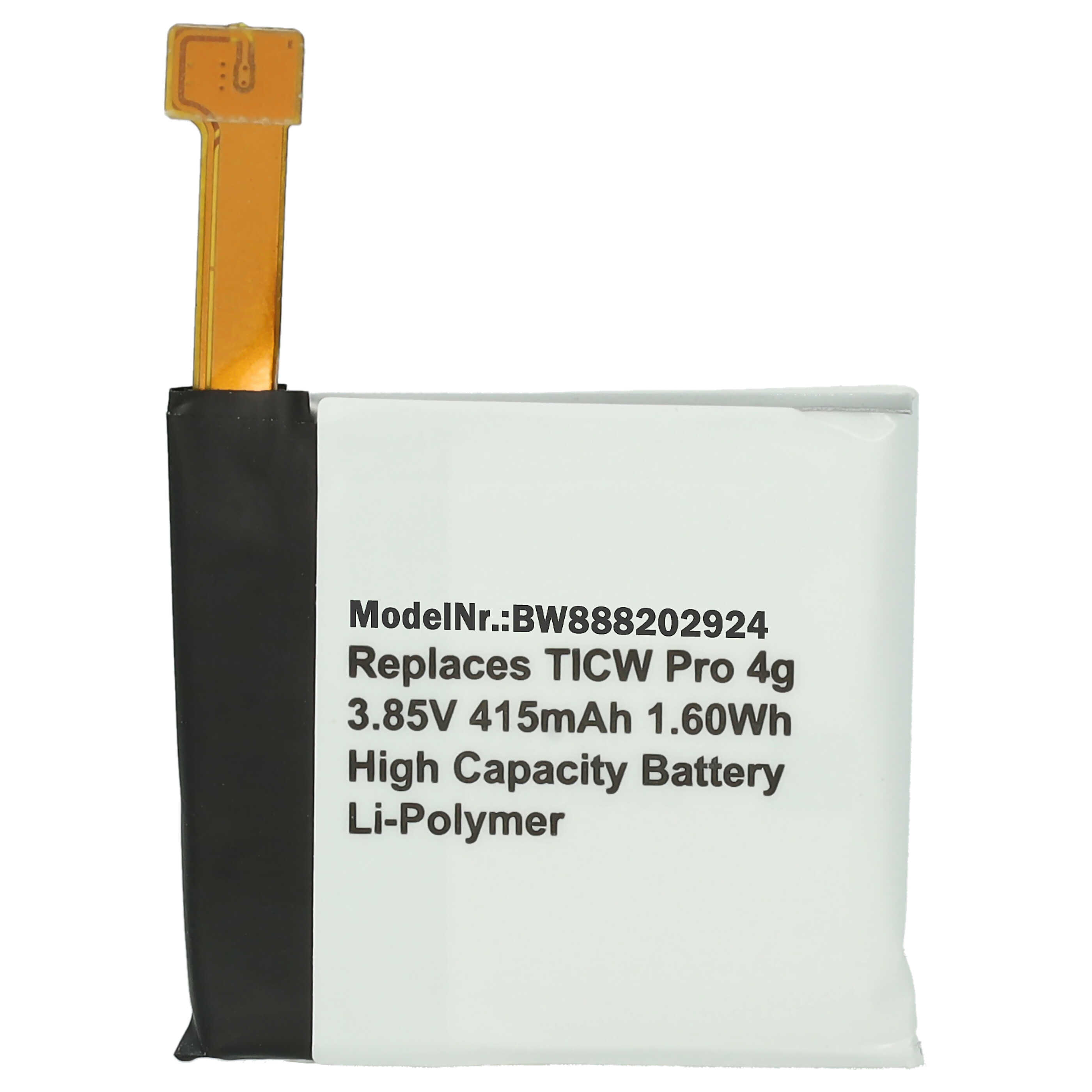 Batería reemplaza TicWatch SP452929SF para smartwatch TicWatch - 415 mAh 3,85 V Li-poli + herramientas