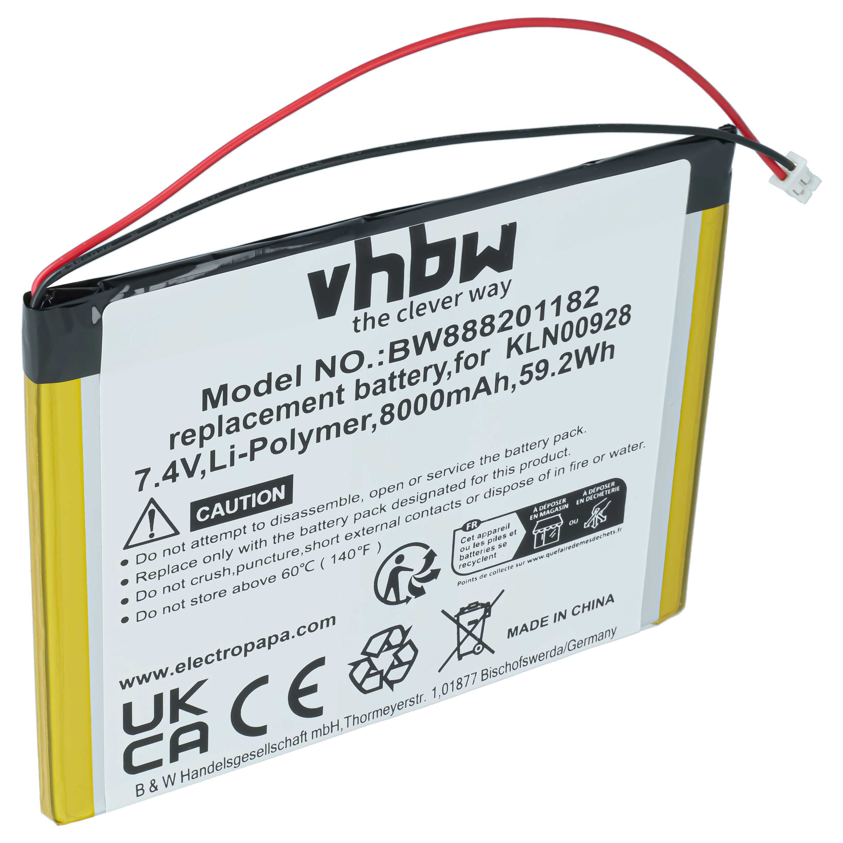 Messtechnik-Akku als Ersatz für Trimble KLN00928 für Trimble - 8000mAh 7,4V Li-Polymer