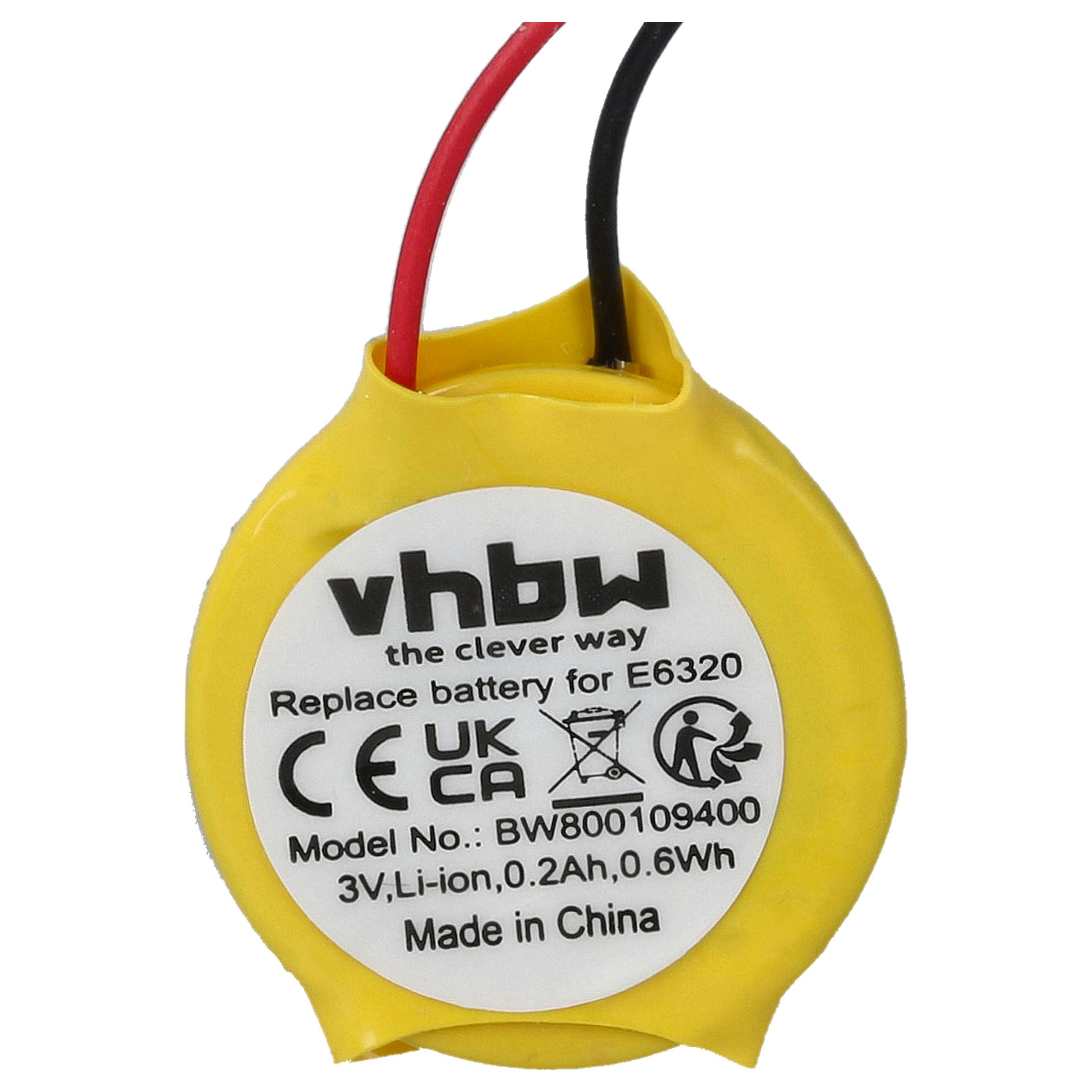 Computer BIOS Battery Replacement for Dell 077-A00, 0MR652, GC02001DR0, 313-020, 313-032 - 200 mAh 3 V Li-Ion