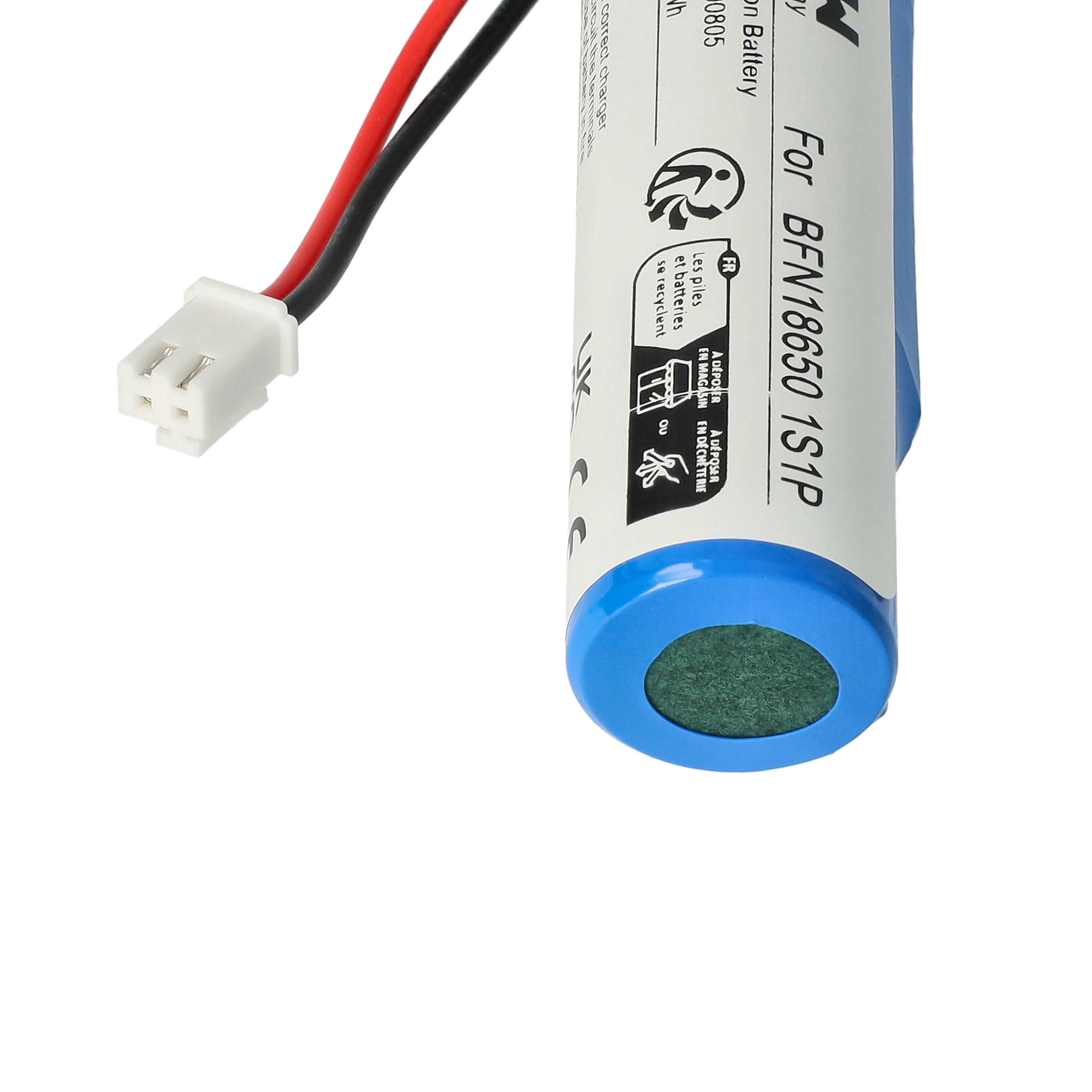 Battery replaces Leifheit BFN18650 1S1P for Leifheit 3400mAh, 3.7V, Li-Ion