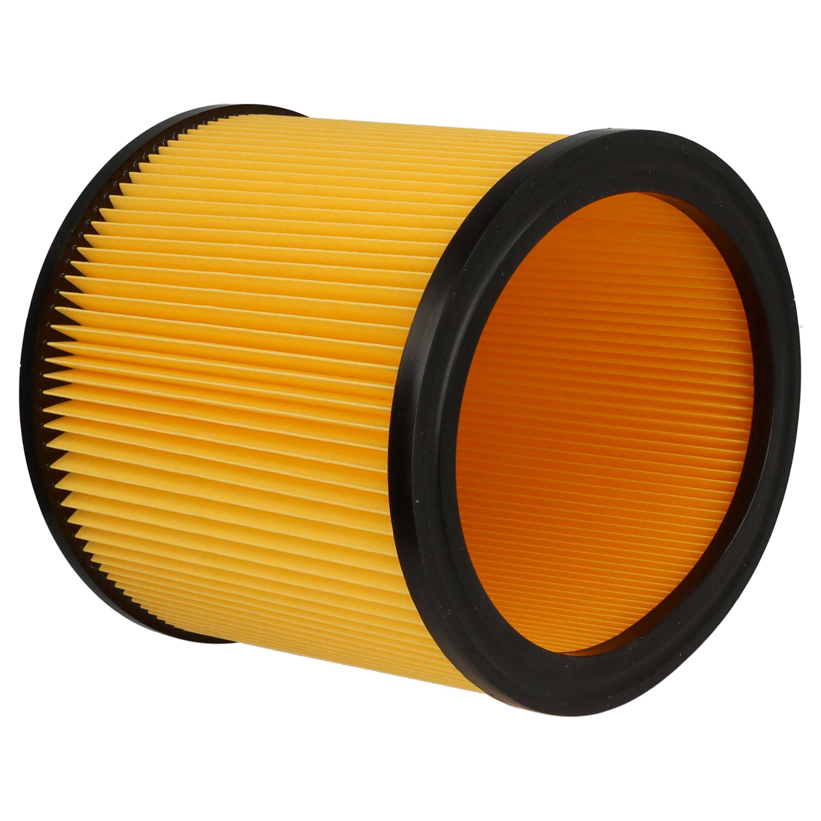 2x Filtercartridge filter replaces Grizzly 91092030 for Parkside Vacuum Cleaner, black / yellow