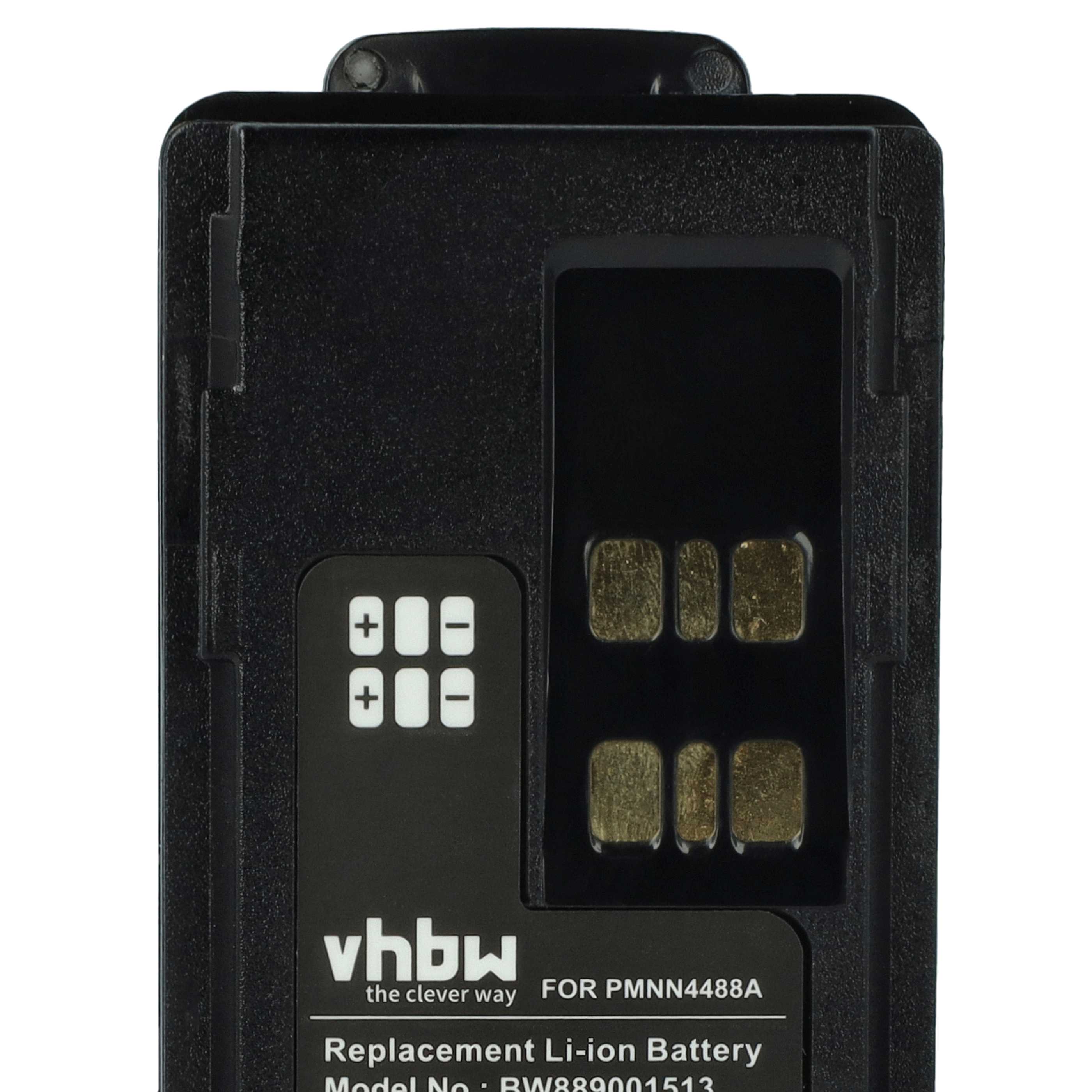 Batería reemplaza Motorola PMNN441 para radio, walkie-talkie Motorola - 1800 mAh 7,4 V Li-Ion con clip