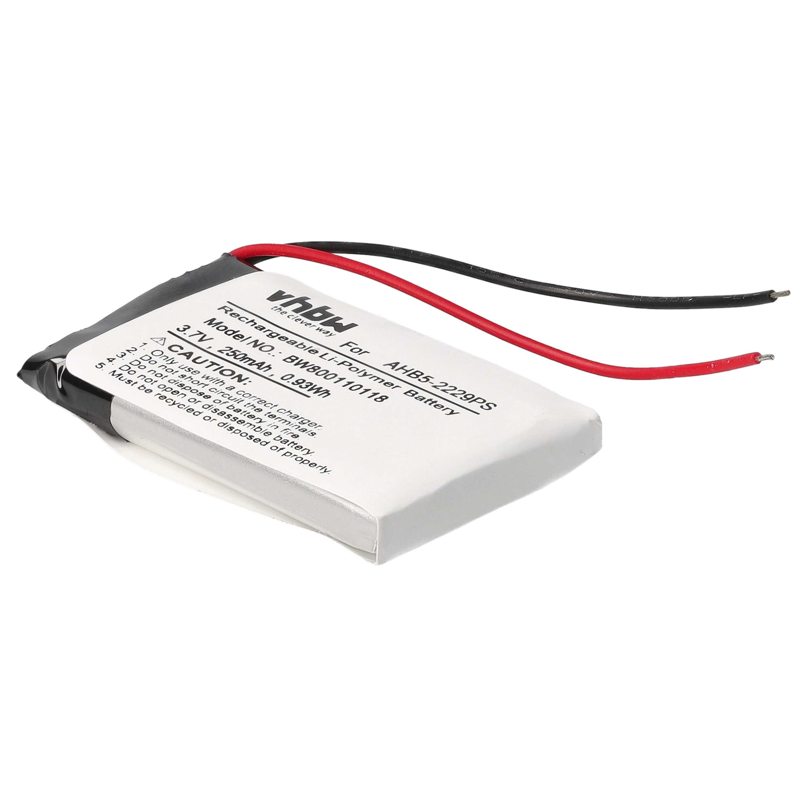 Akumulator do słuchawek bezprzewodowych zamiennik AHB5-2229PS - 250 mAh 3,7 V LiPo