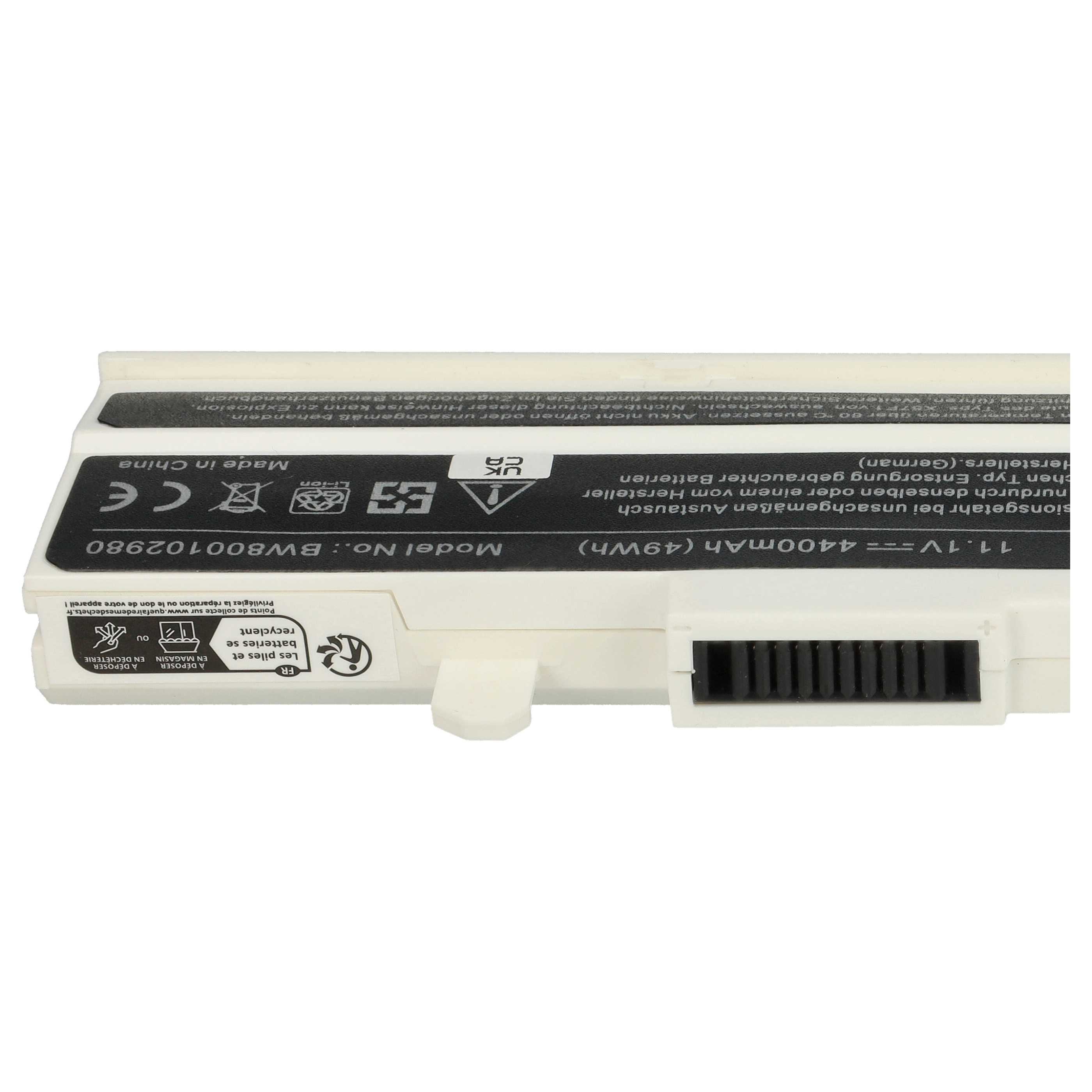 Akumulator do laptopa zamiennik Asus A32-1015, PL32-1015, AL31-1015, A31-1015 - 4400 mAh 11,1 V Li-Ion, biały