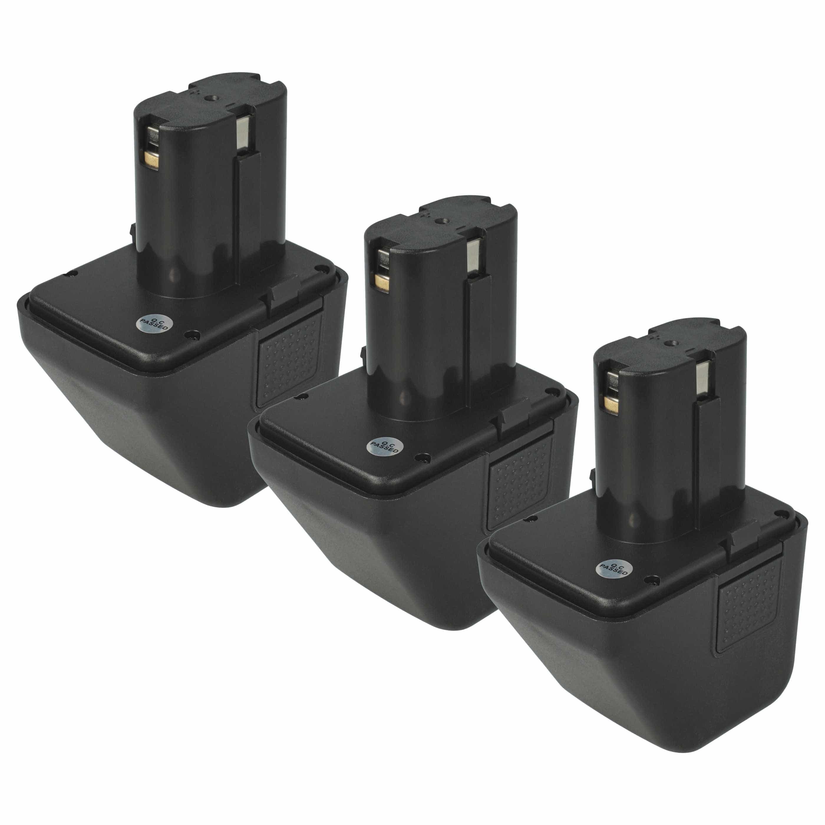 3x Battery replaces 70291510061 Blind Rivet Gun - 3000 mAh, 12 V, NiMH