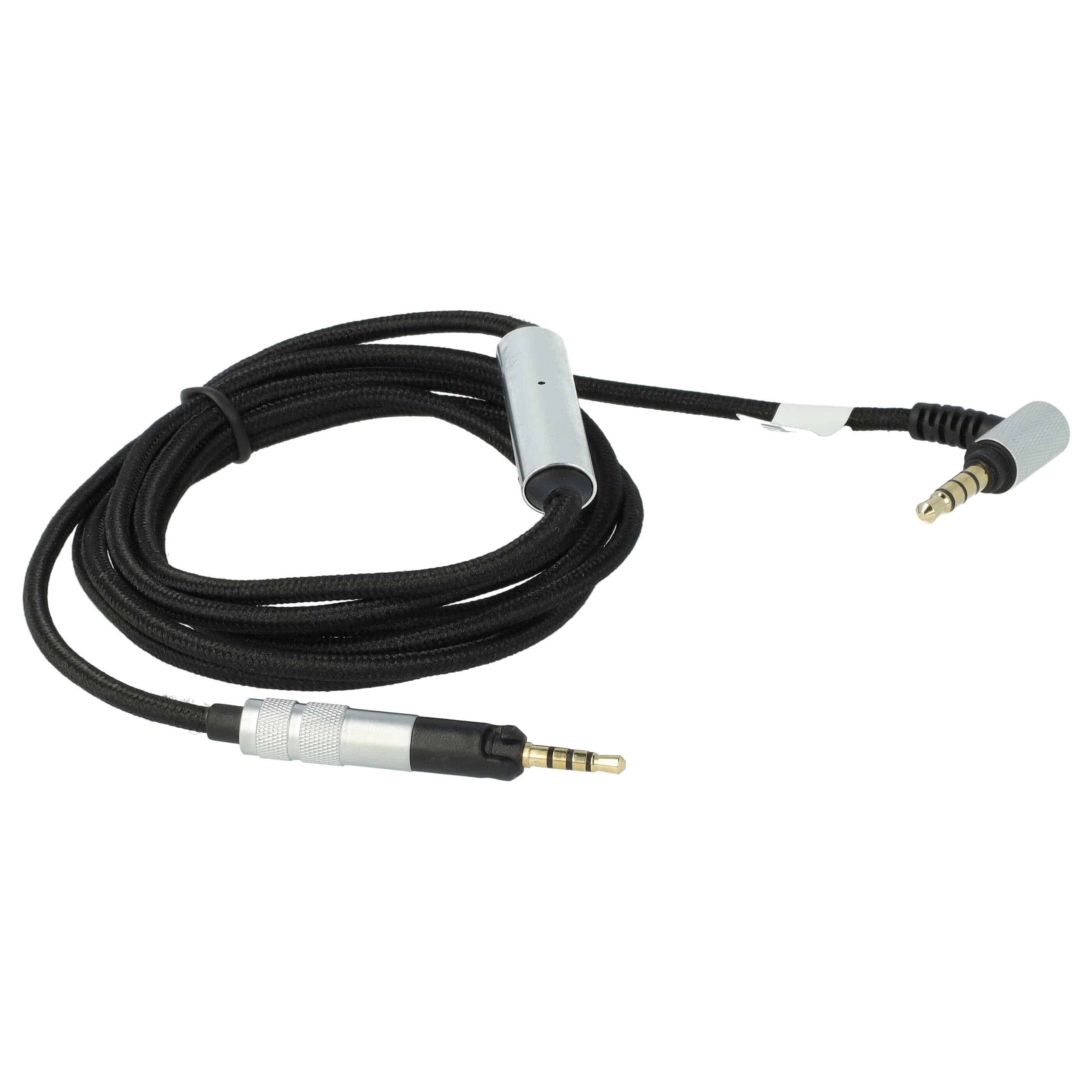 Kopfhörer Kabel passend für AKG, Sennheiser, Bose Y40 u.a., 150 cm, schwarz, silber