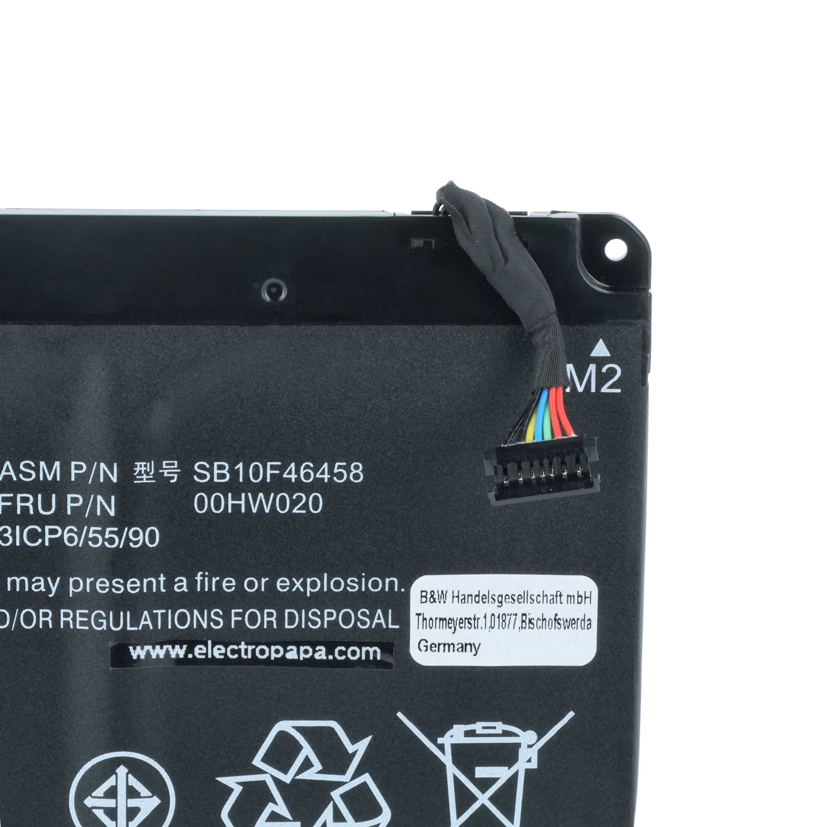 Akumulator do laptopa zamiennik Lenovo 00HW021, SB10F46458, 00HW020, SB10F46459 - 4200 mAh 11,4 V LiPo