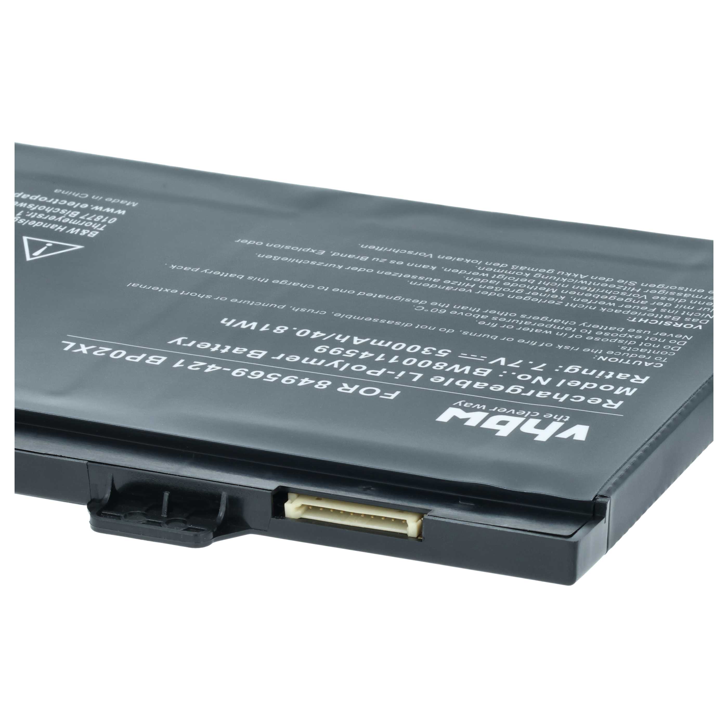 Akumulator do laptopa zamiennik HP 849569-421, 849569-541, 2ICP7/65/80 - 5300 mAh 7,7 V LiPo, czarny