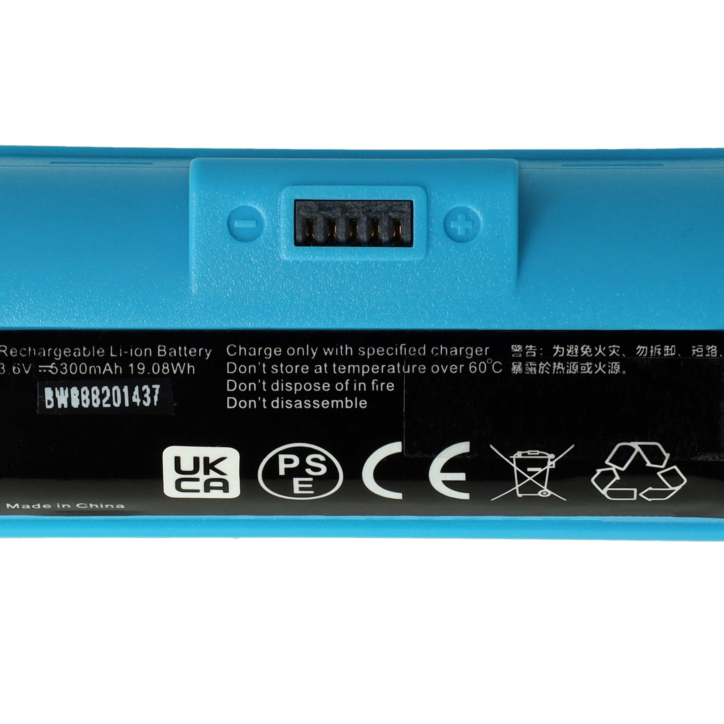 Akumulator do odkurzacza zamiennik iRobot BC674, 4446040 - 5300 mAh 3,6 V Li-Ion, niebieski