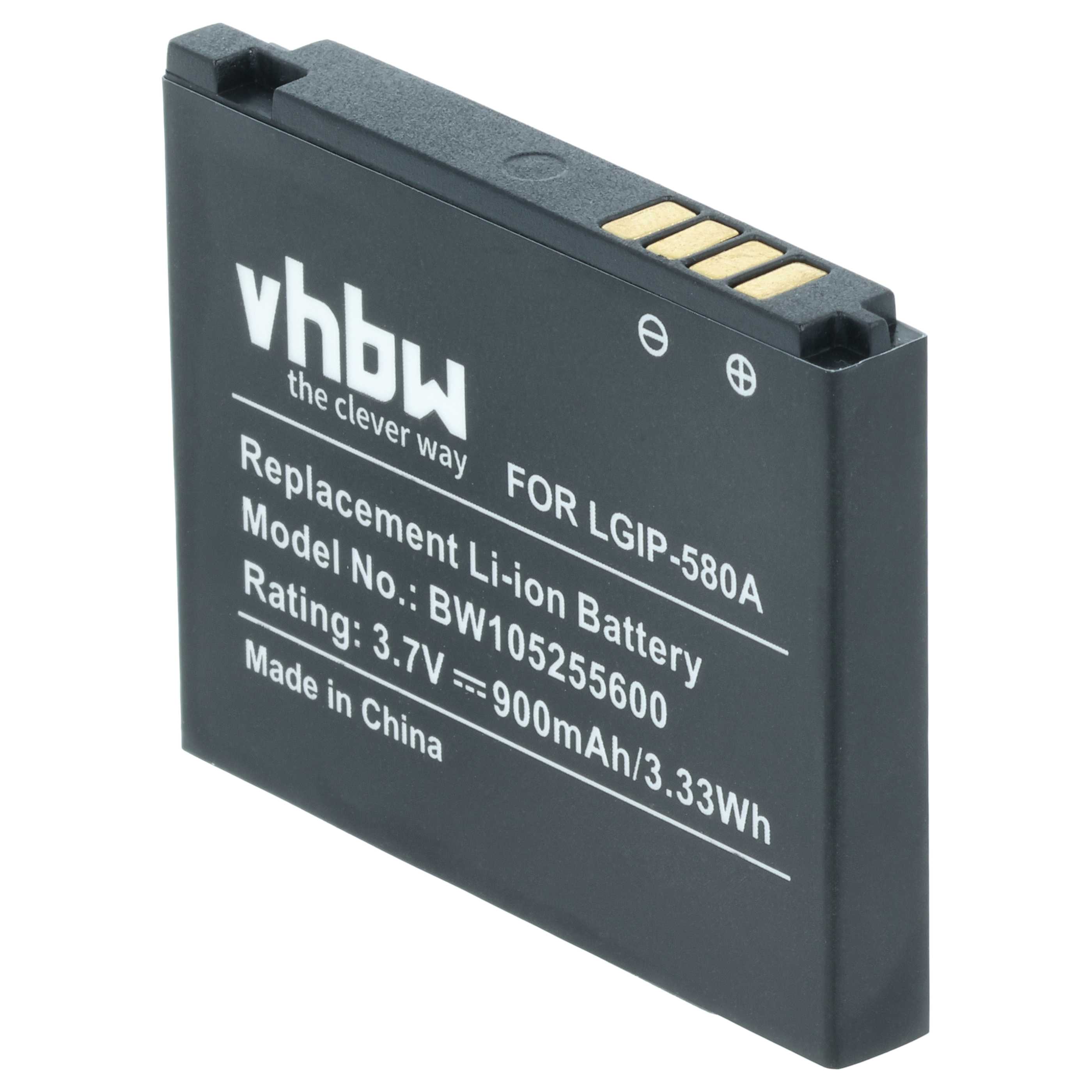 Batteria sostituisce LG LGIP-580A per cellulare - 700mAh 3,7V Li-Ion 