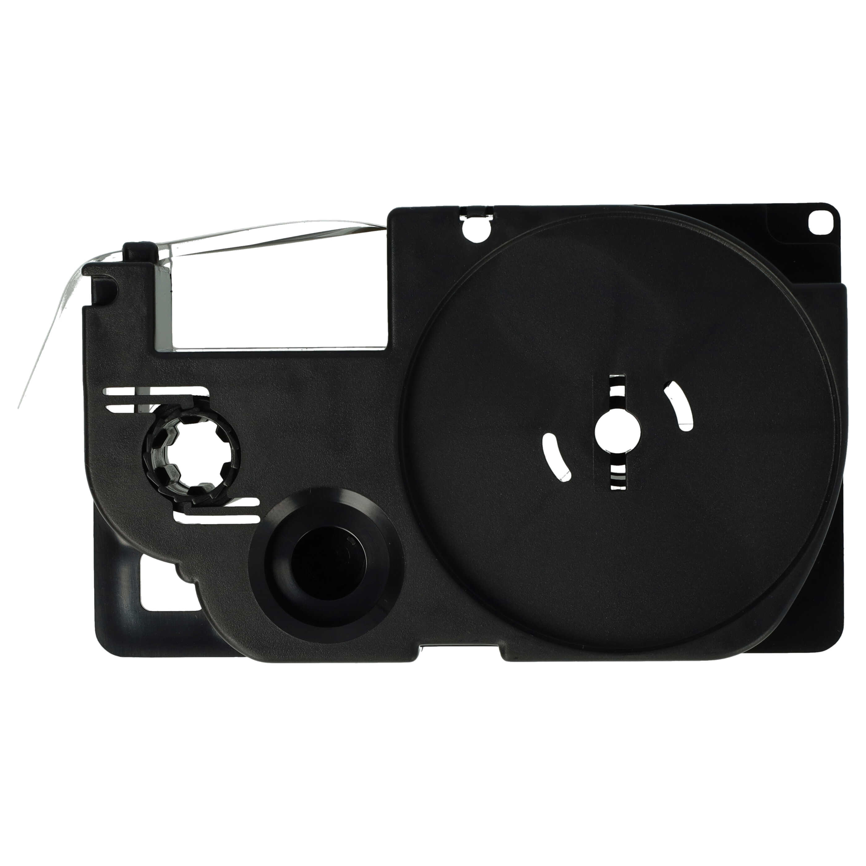 50x Label Tape replaces Casio XR-12WE, XR-12WE1 - 12 mm Black to White