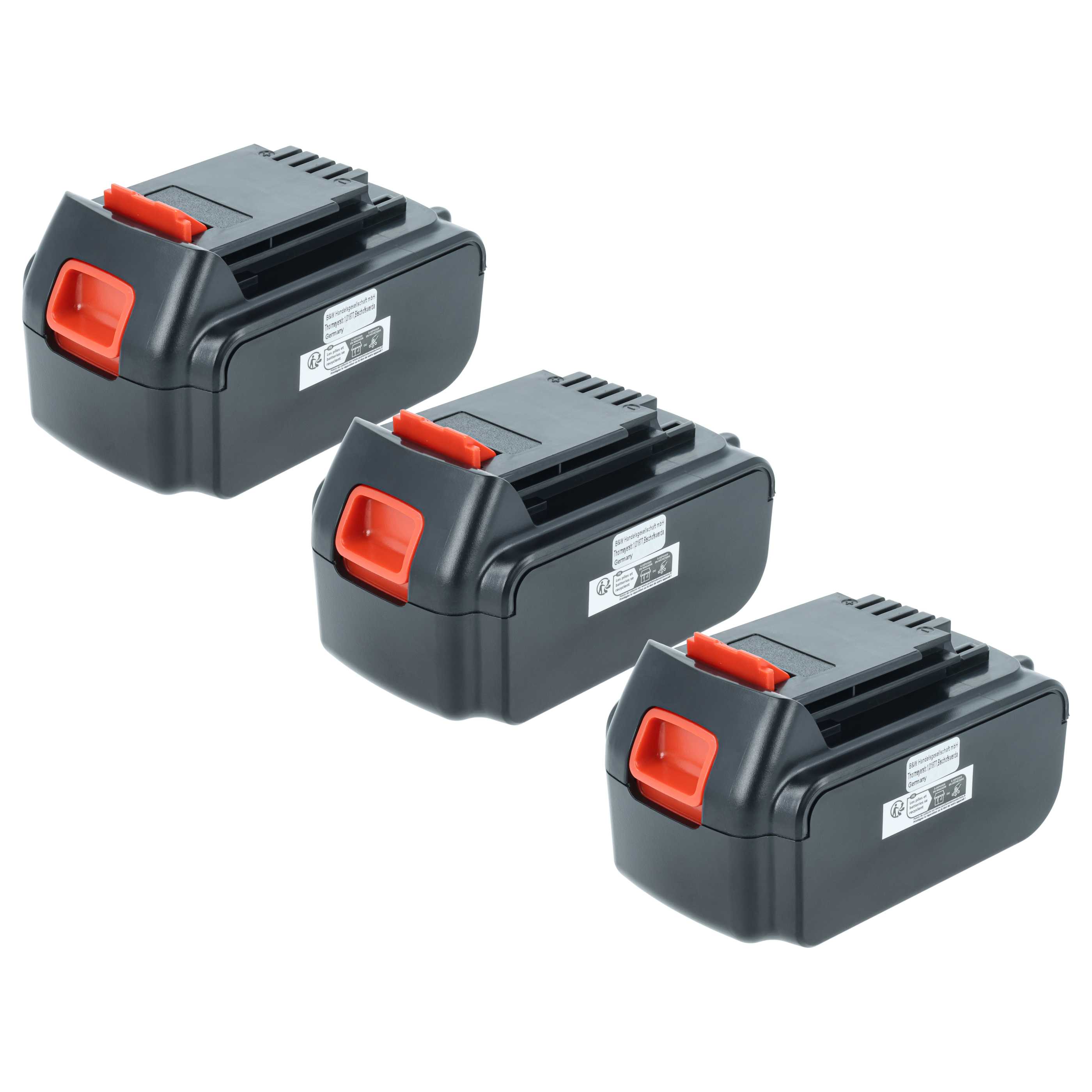 3x Battery replaces Black & Decker LBXR20, LBX20, LB20, LB2X4020 Electric Power Tool - 4000 mAh, 20 V, Li-Ion