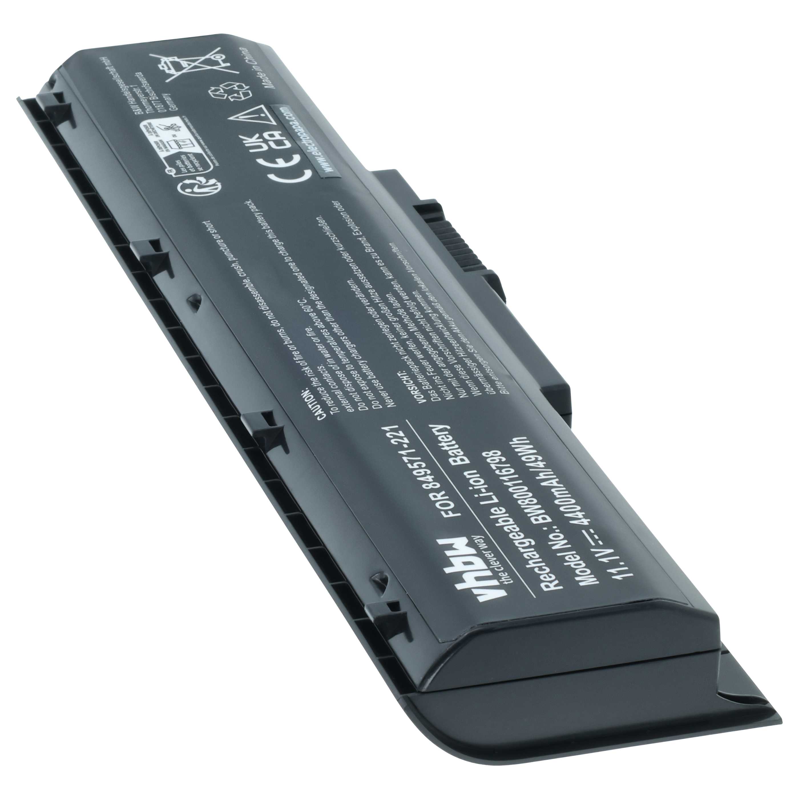 Akumulator do laptopa zamiennik HP 849571-221, 849571-251, 849571-241 - 4400 mAh 11,1 V Li-Ion, czarny