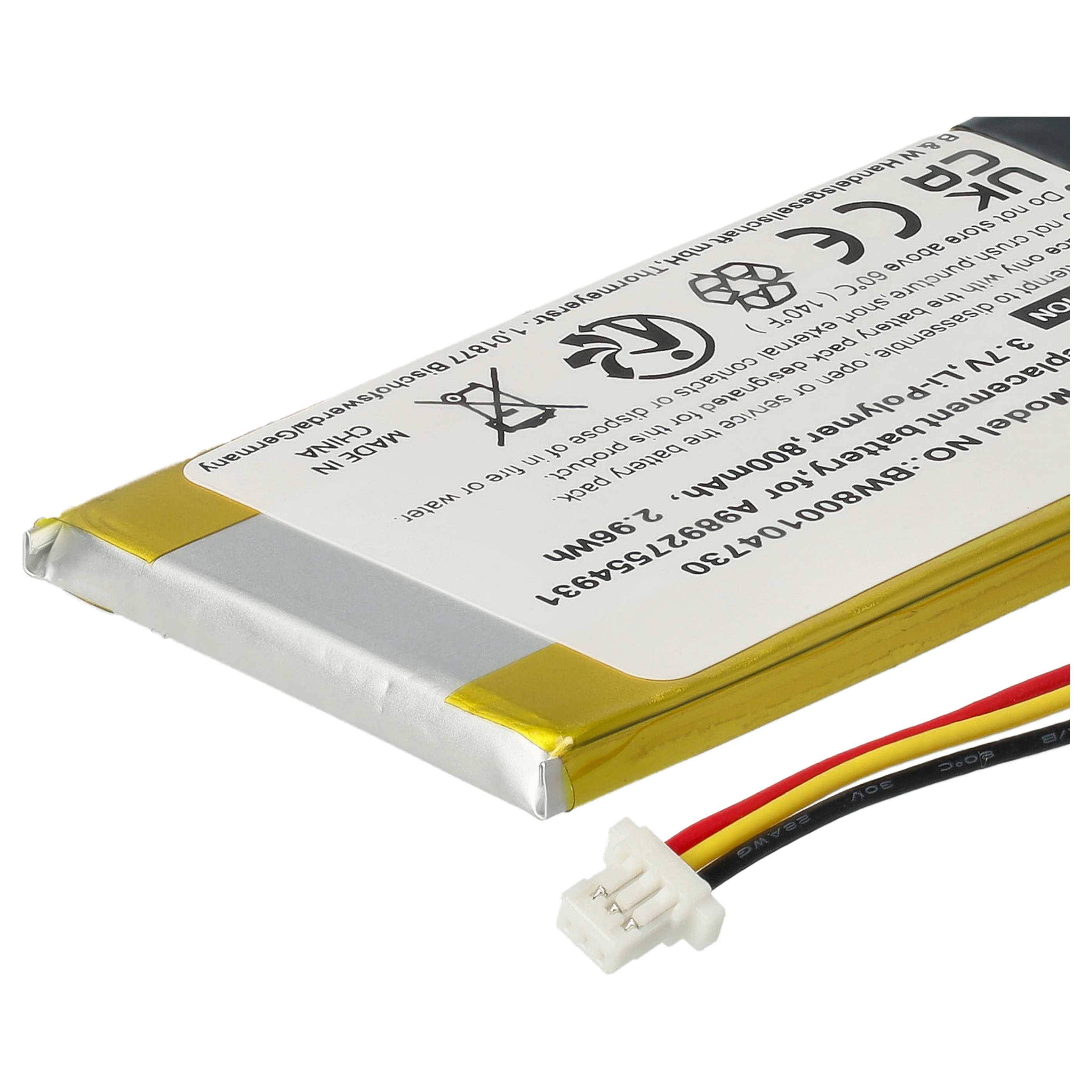 E-Book Battery Replacement for Sony A98927554931, A98941654402 - 800 mAh 3.7 V Li-polymer