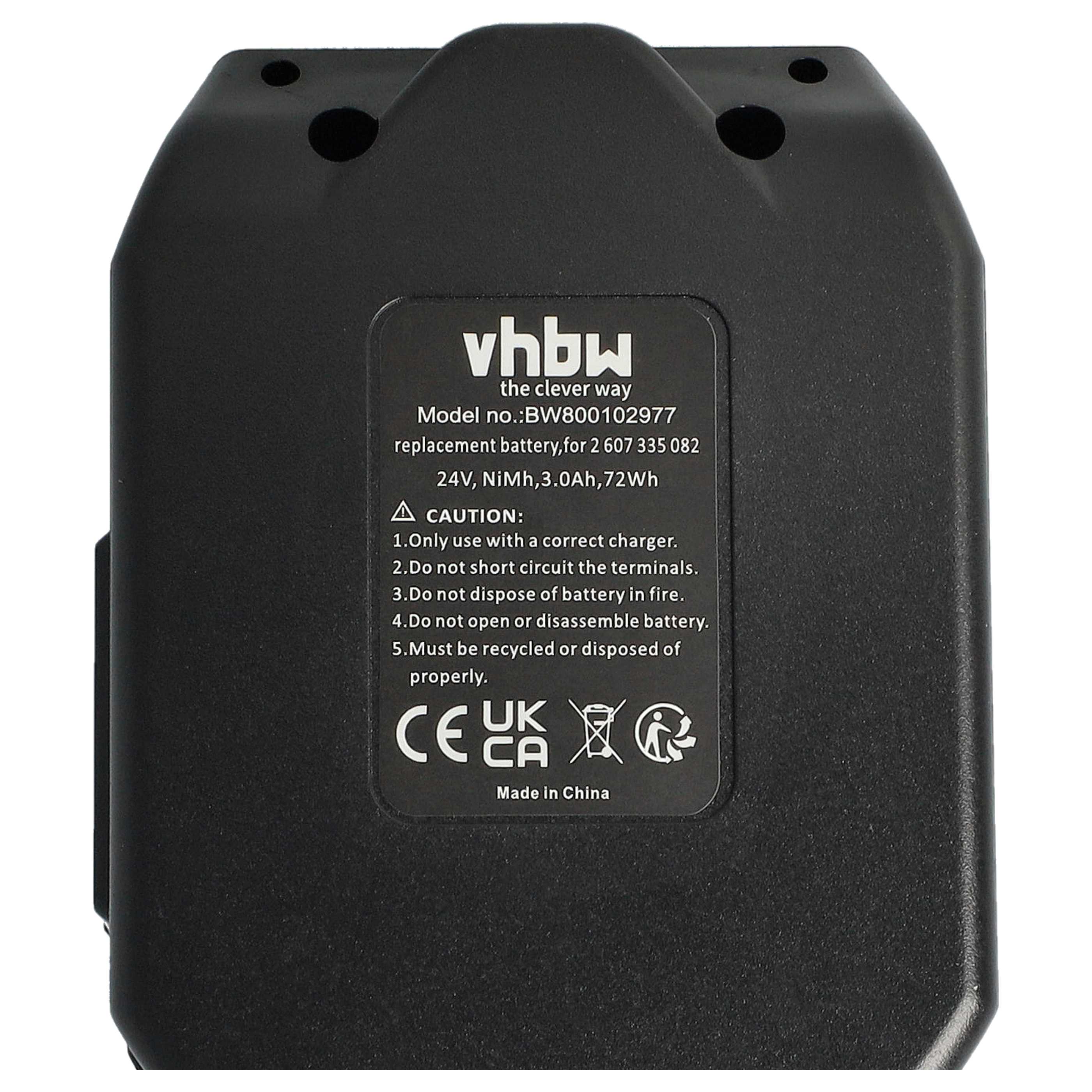 Batterie (2 pcs.) remplace Bosch 2 607 335 082, 1617334082, 2607335082 outil électrique Bosch - 3Ah 24V NiMH