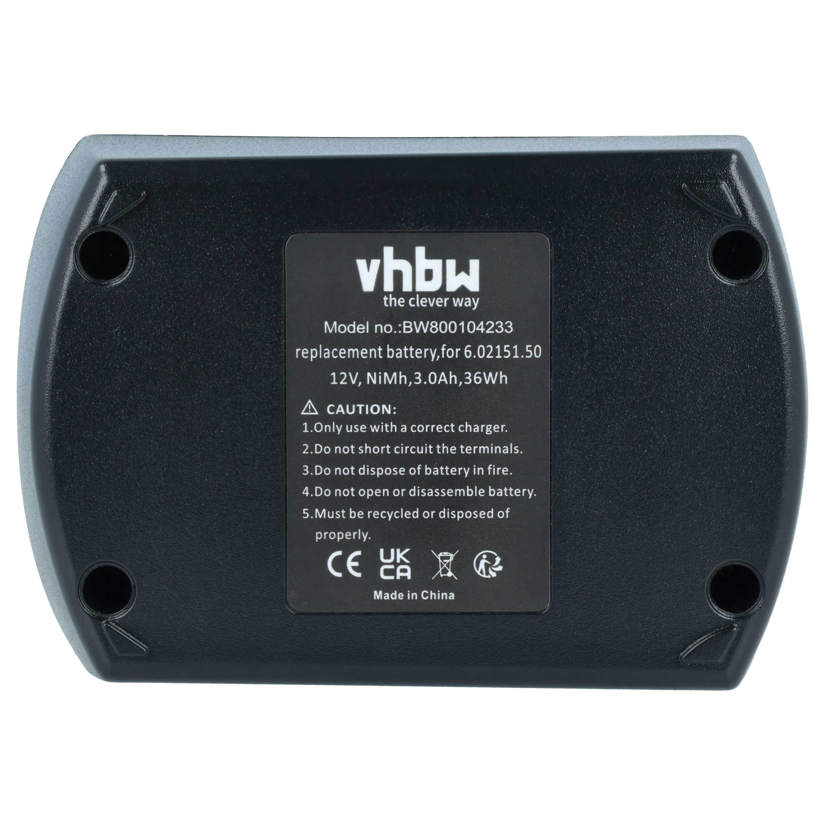 2x Akumulator do elektronarzędzi zamiennik Metabo 6.02151.50, 6.25473 - 3 Ah 12 V NiMH