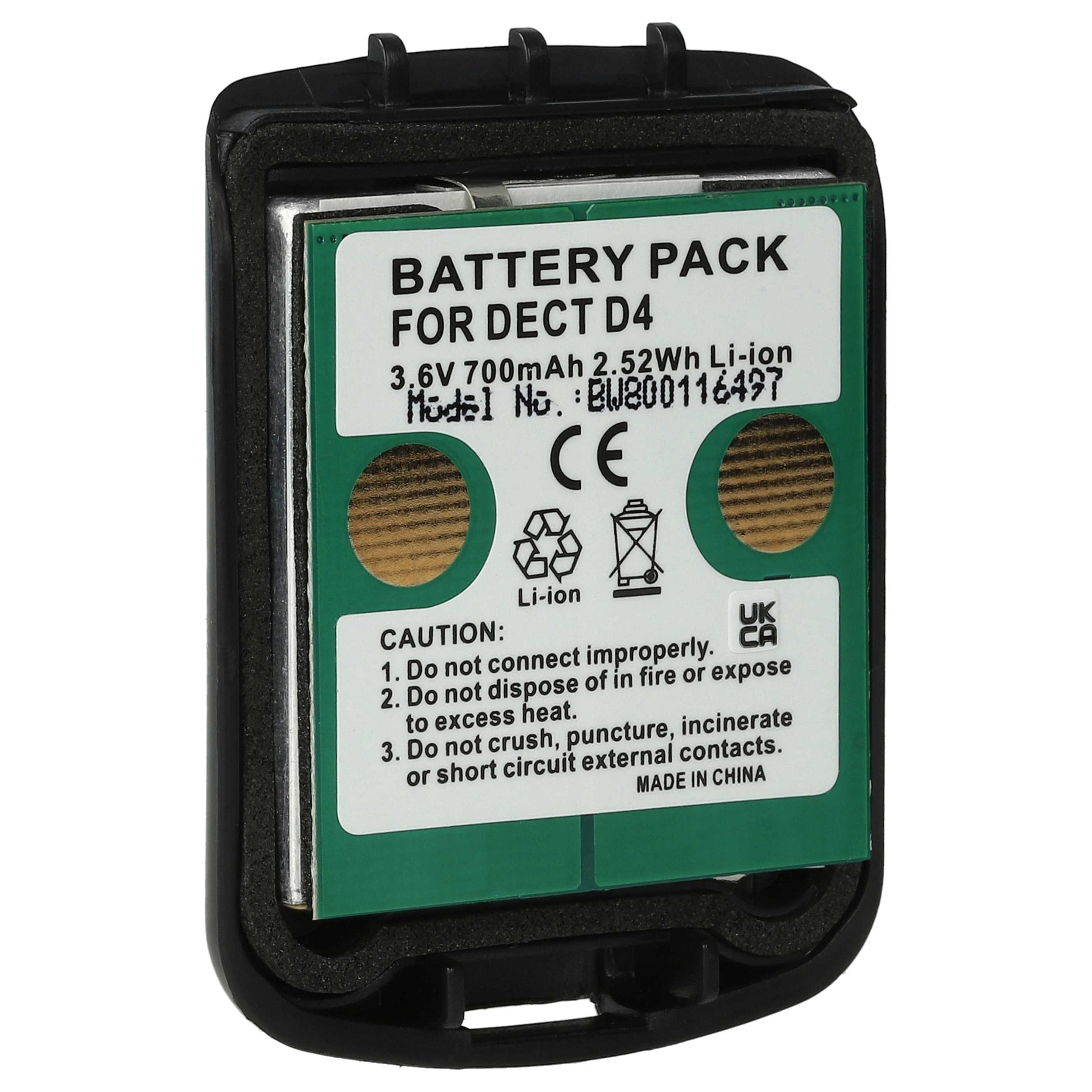 Landline Phone Battery Replacement for 5010808000, 5010808030 - 700mAh 3.7V Li-Ion